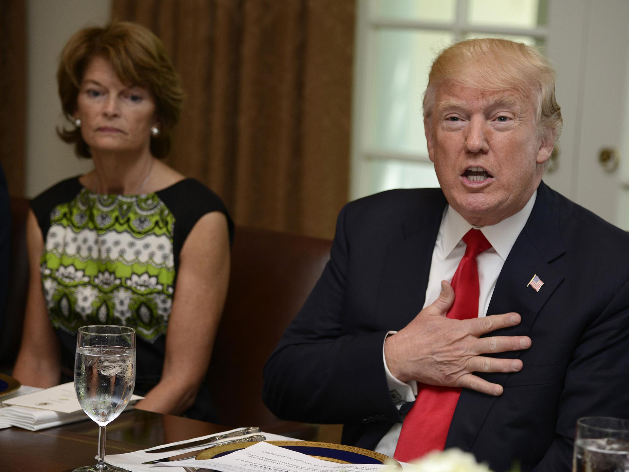 President Trump publicly criticised Senator Lisa Murkowski for failing to support his healthcare motion