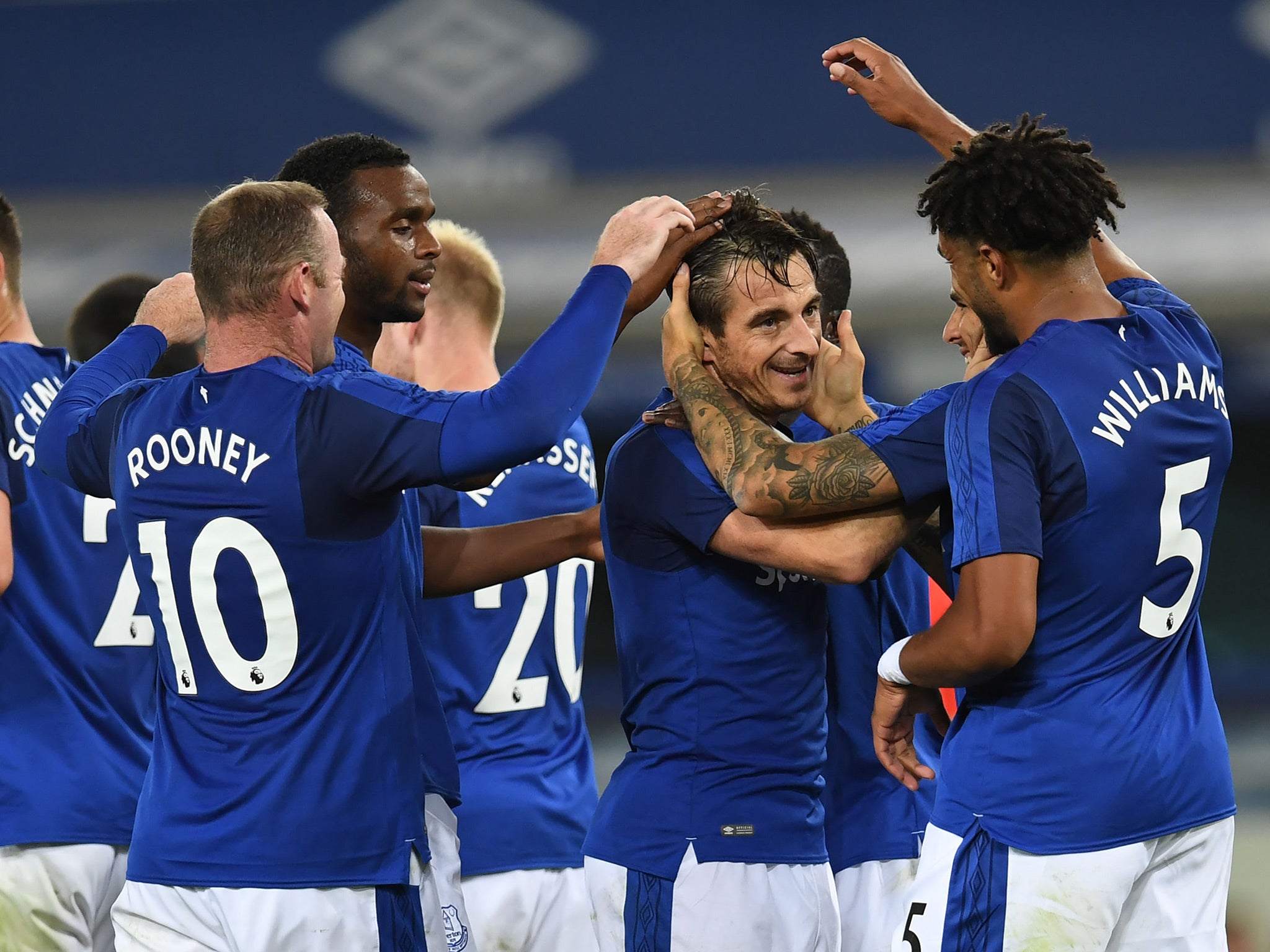 Baines' goal gave Everton a slender lead
