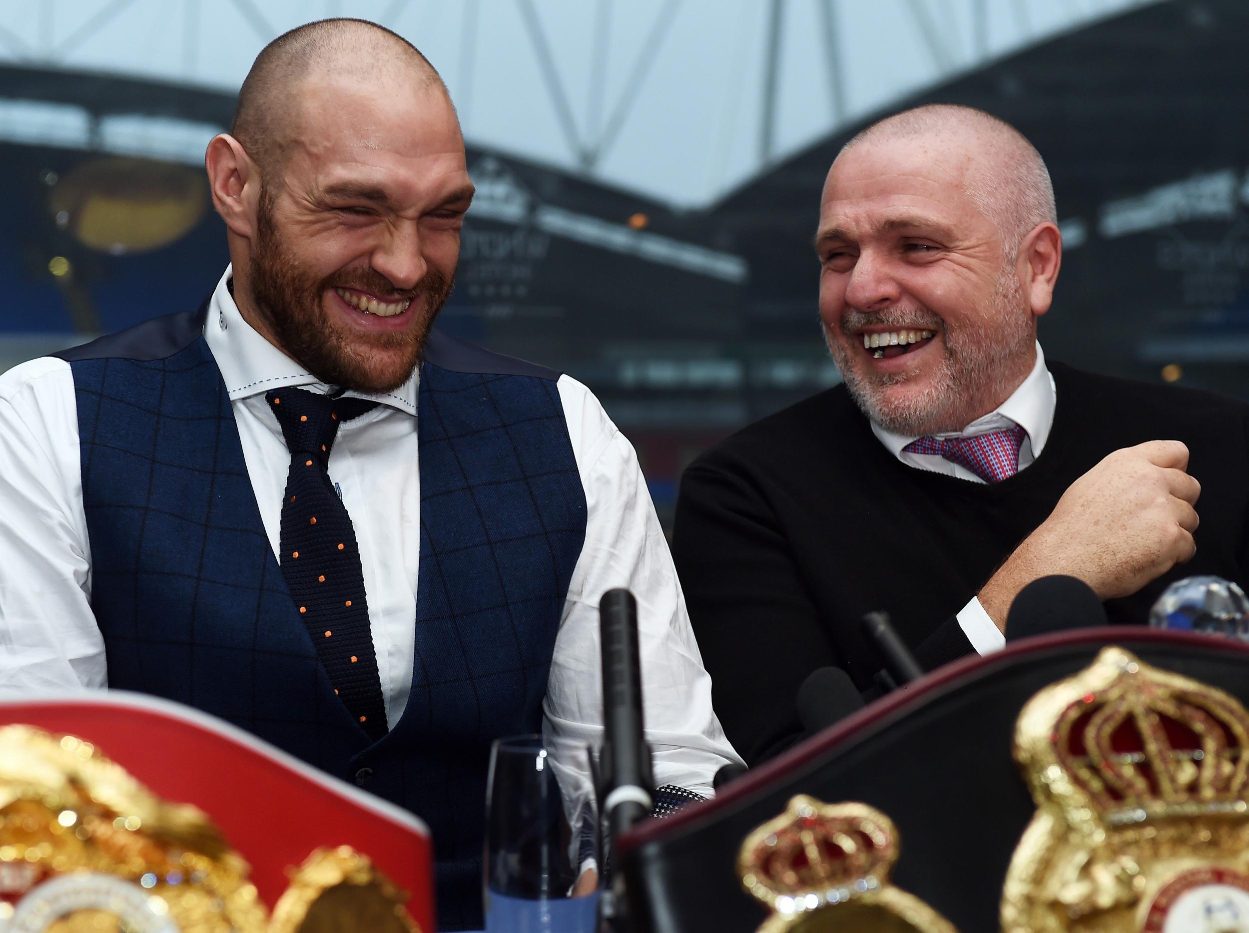 Peter Fury (R) is confident Tyson will return to the ring