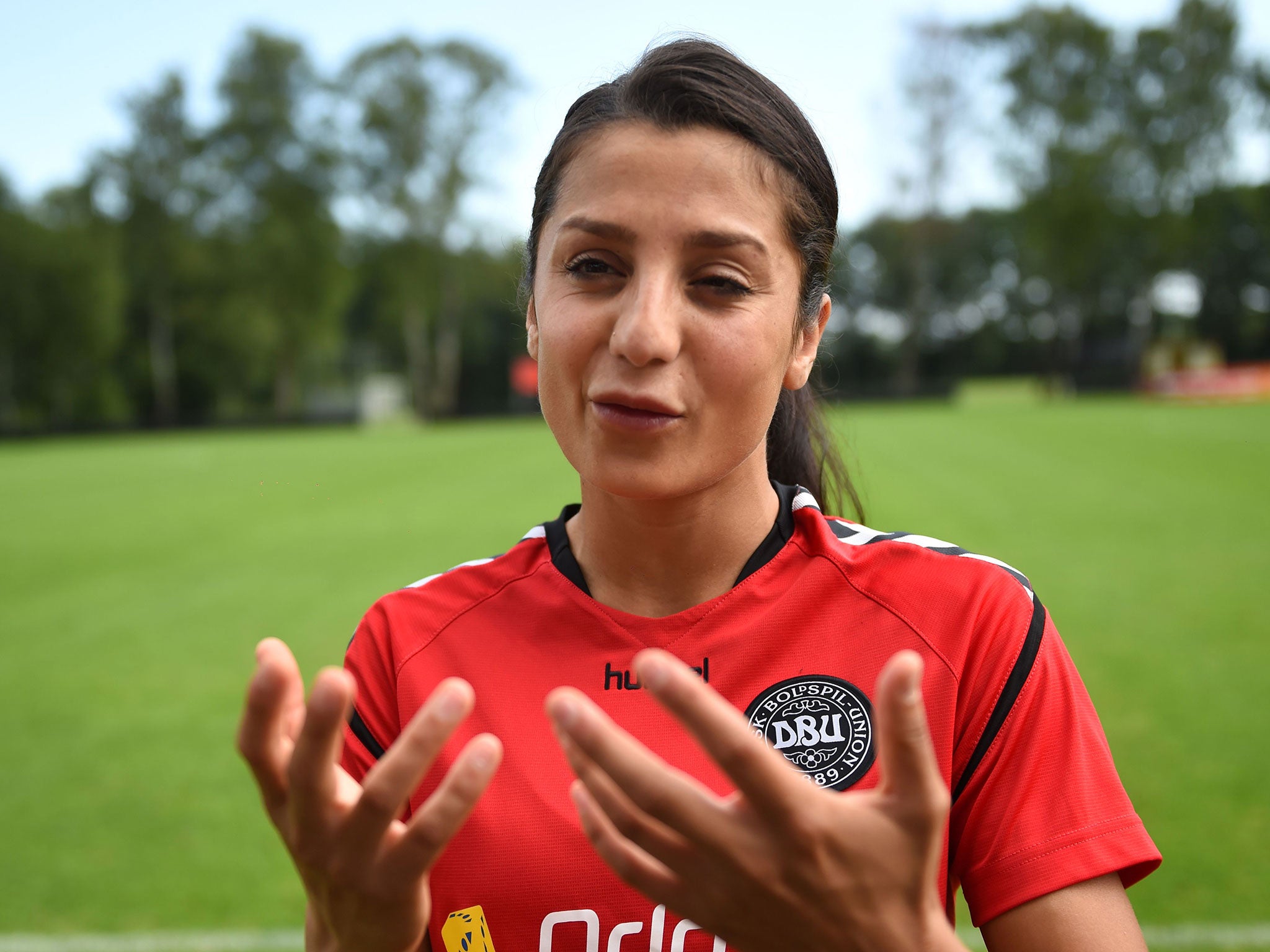 Nadia Nadim fled with her family to Denmark where she forged a career in women's football that has taken her to the US