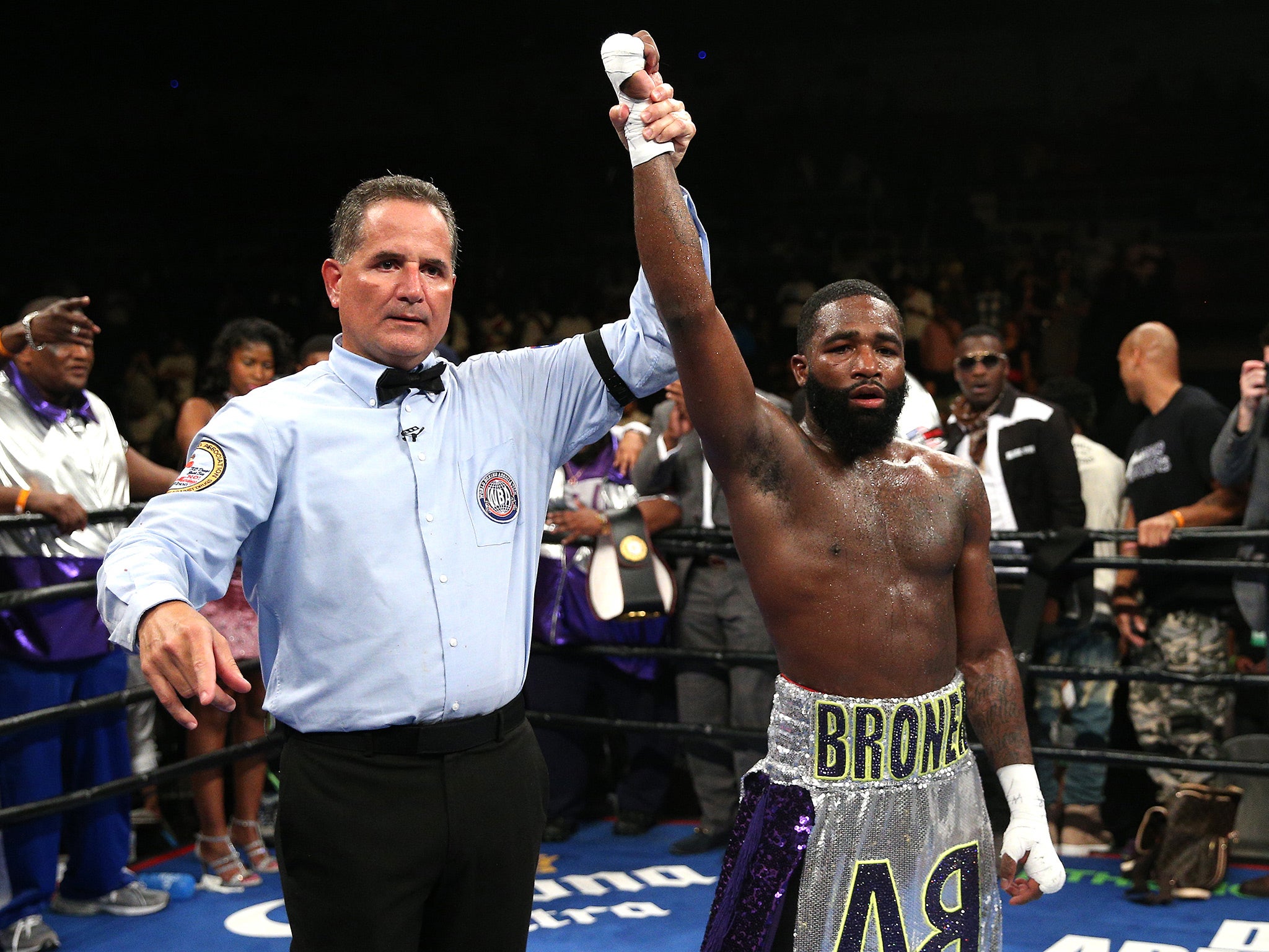 Adrien Broner meets Mikey Garcia in a super-lightweight contest in New York