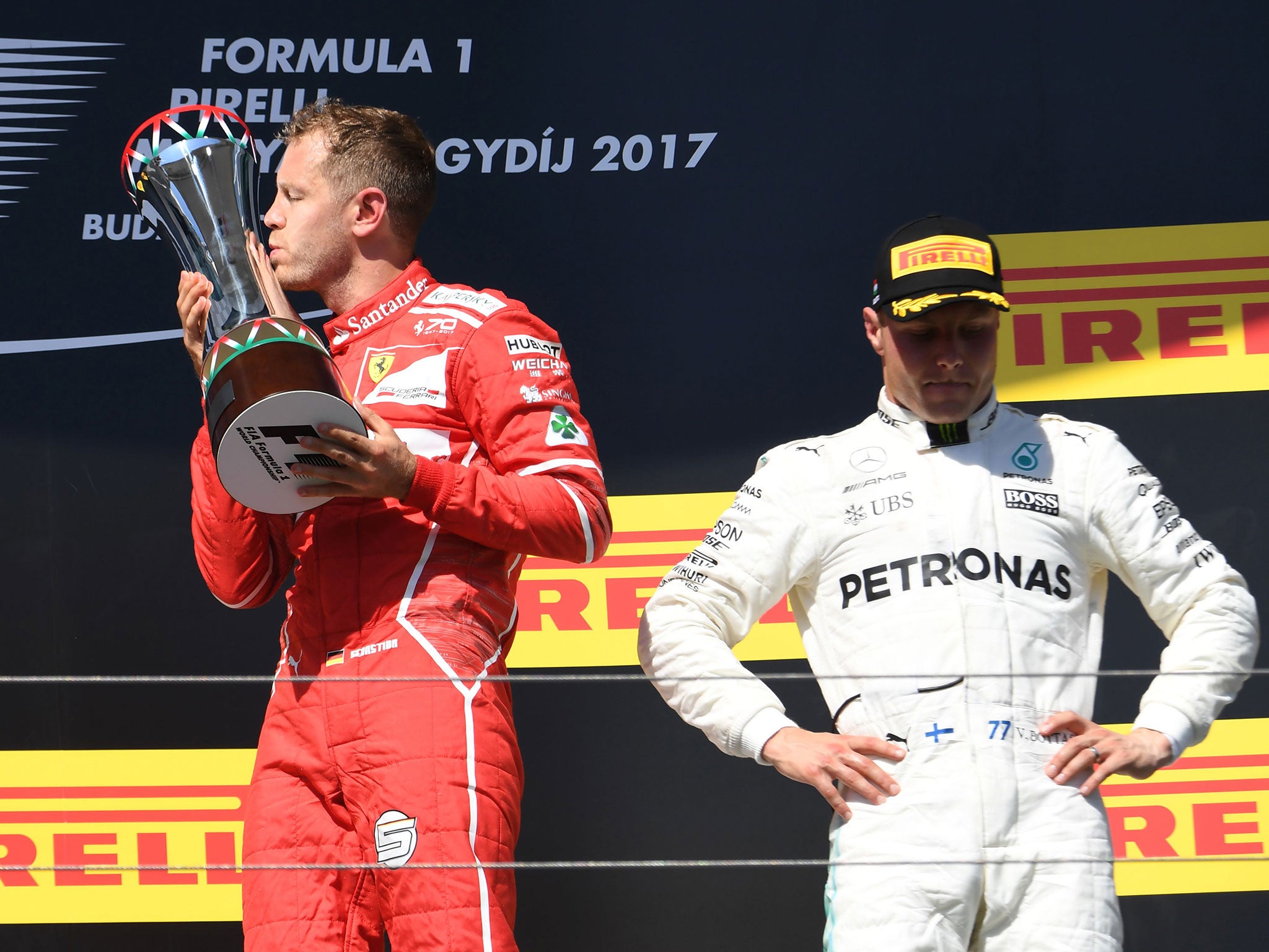 Sebastian Vettel won the Hungarian Grand Prix to increase his lead in the world championship