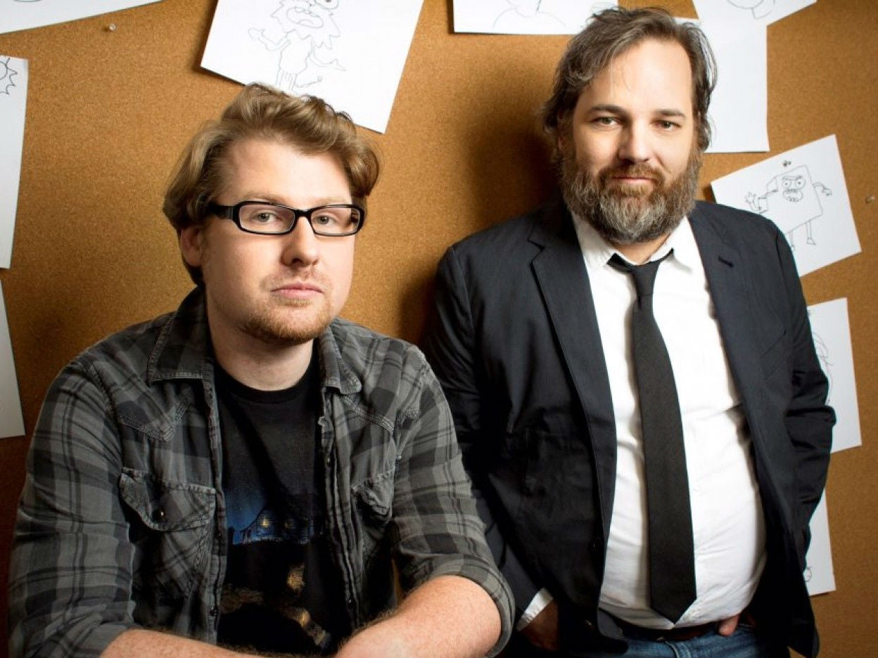 Rick and Morty creators Justin Roiland, left, and Dan Harmon