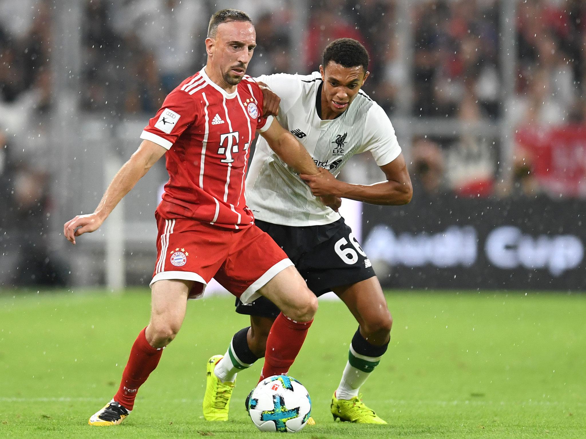 A novice up against a veteran in Franck Ribery but you could not tell by looking at them, and was not afraid to show strength in the tackle.