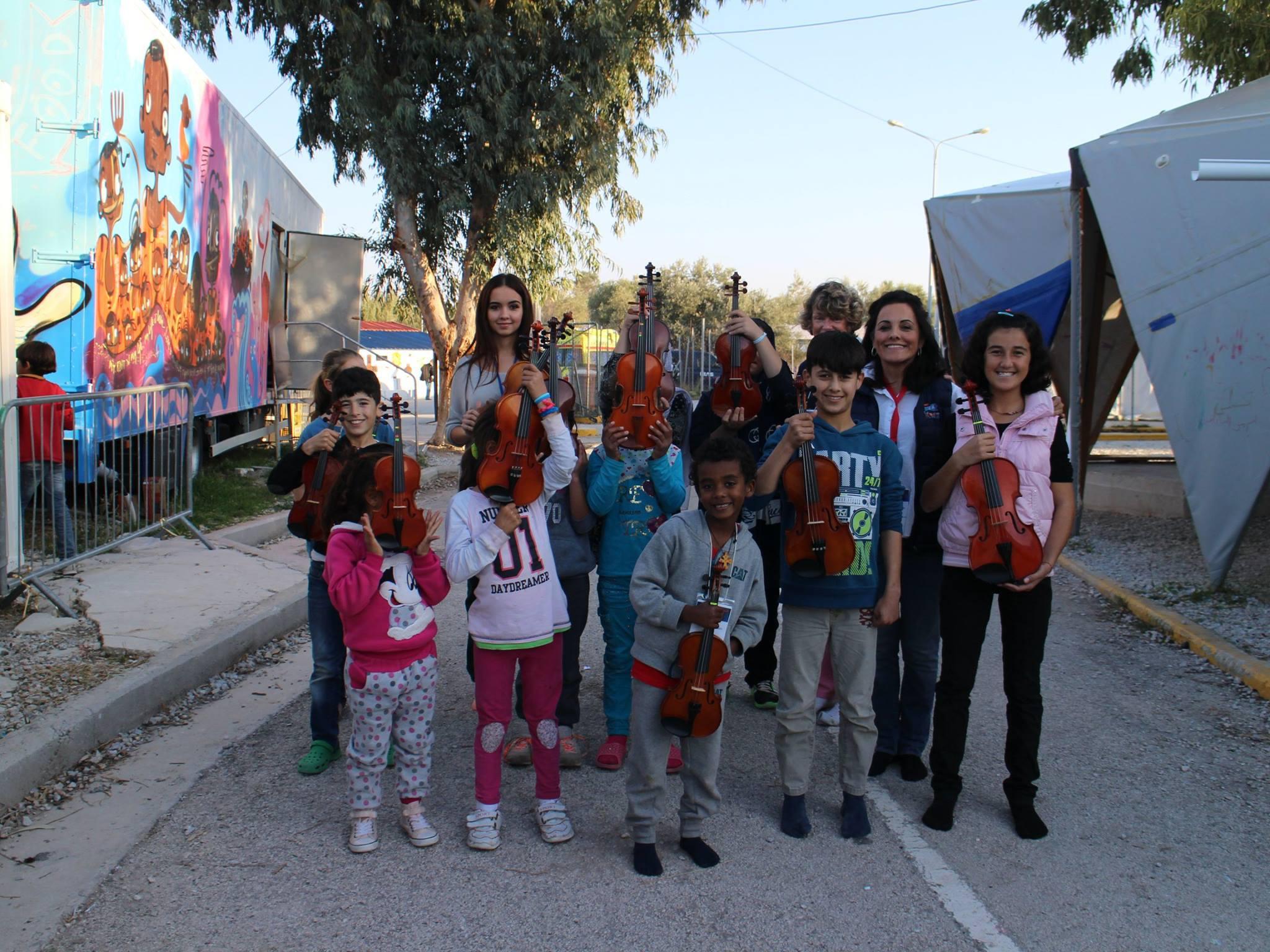 The Greek island is home for thousands of refugees who are being held by European authorities at the doors of the continent