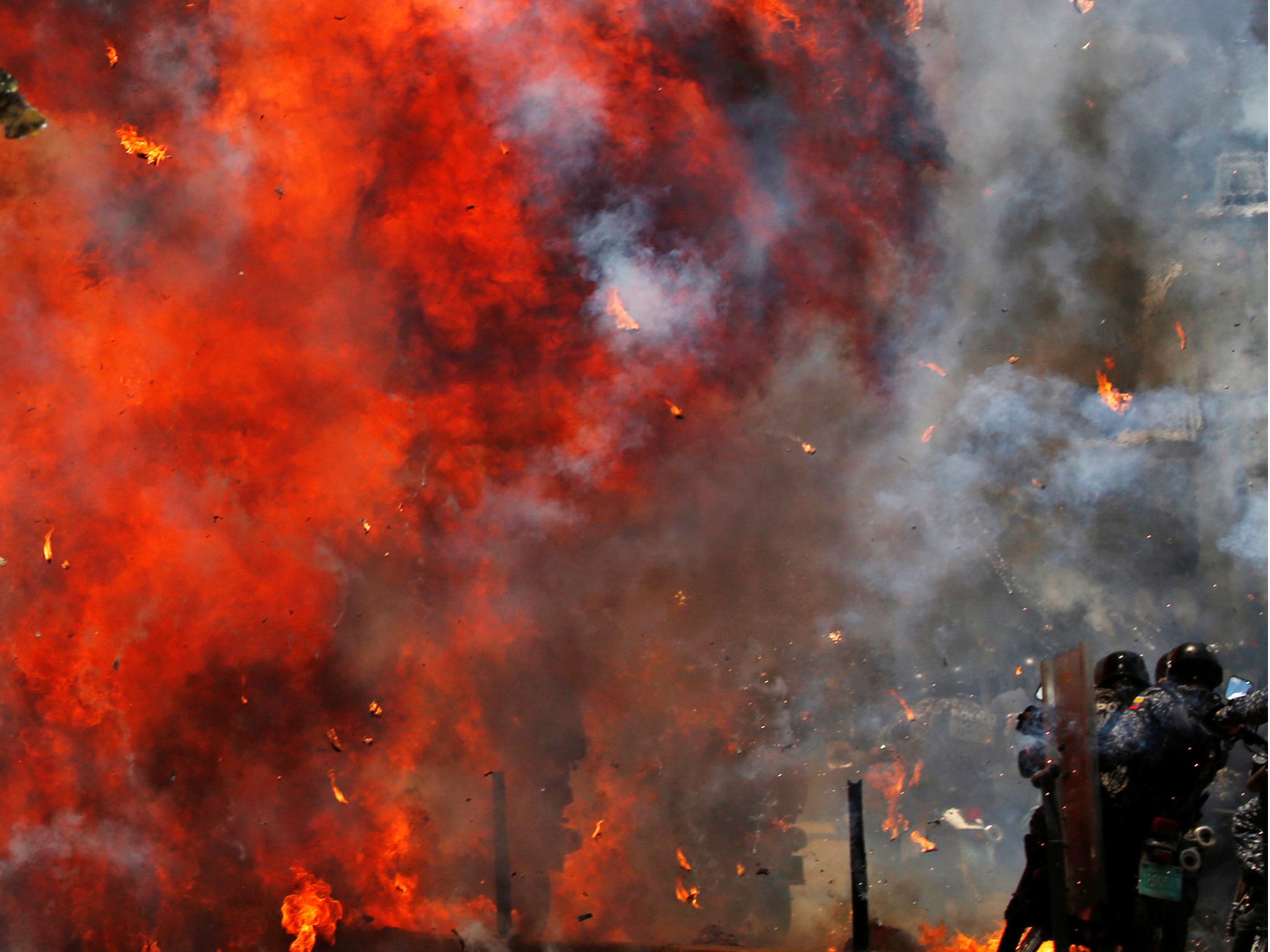 Angry clashes have broken out in Caracas, Venezuela, where a revolution has turned into a dictatorship