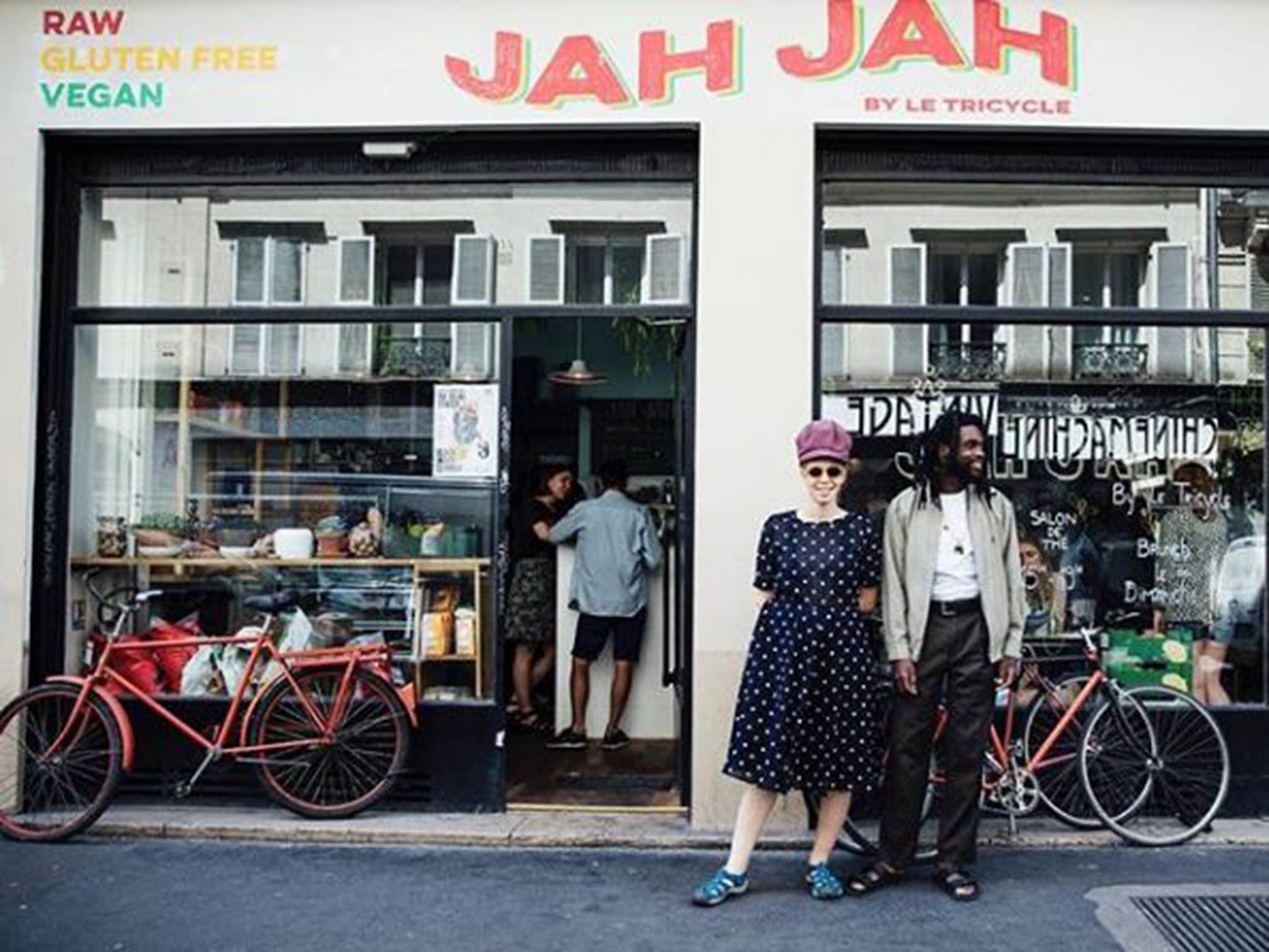 Rasta fare: Coralie Jouhier outside her ital food outlet