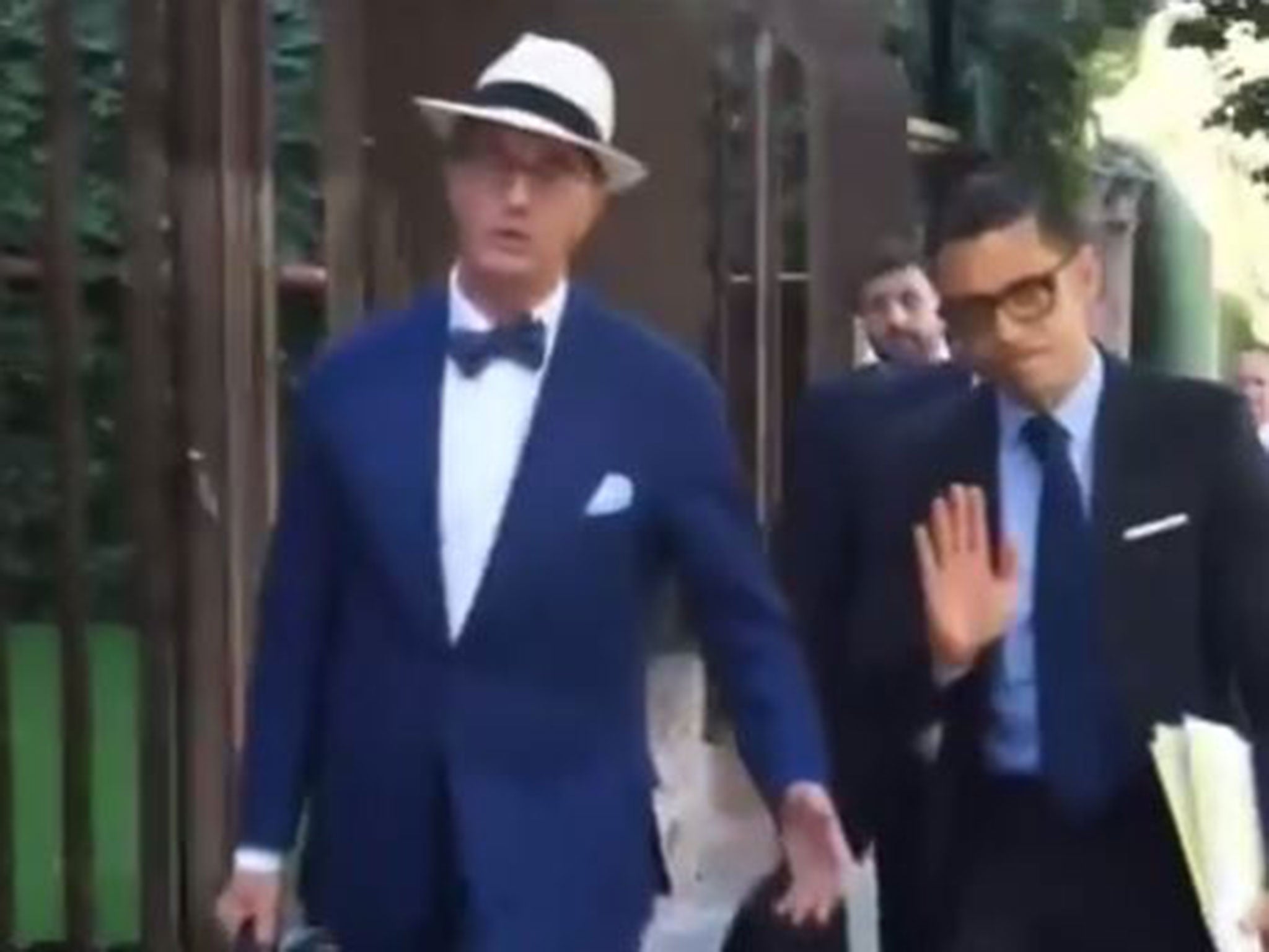 Lawyers representing Neymar arrive at the La Liga offices in Madrid