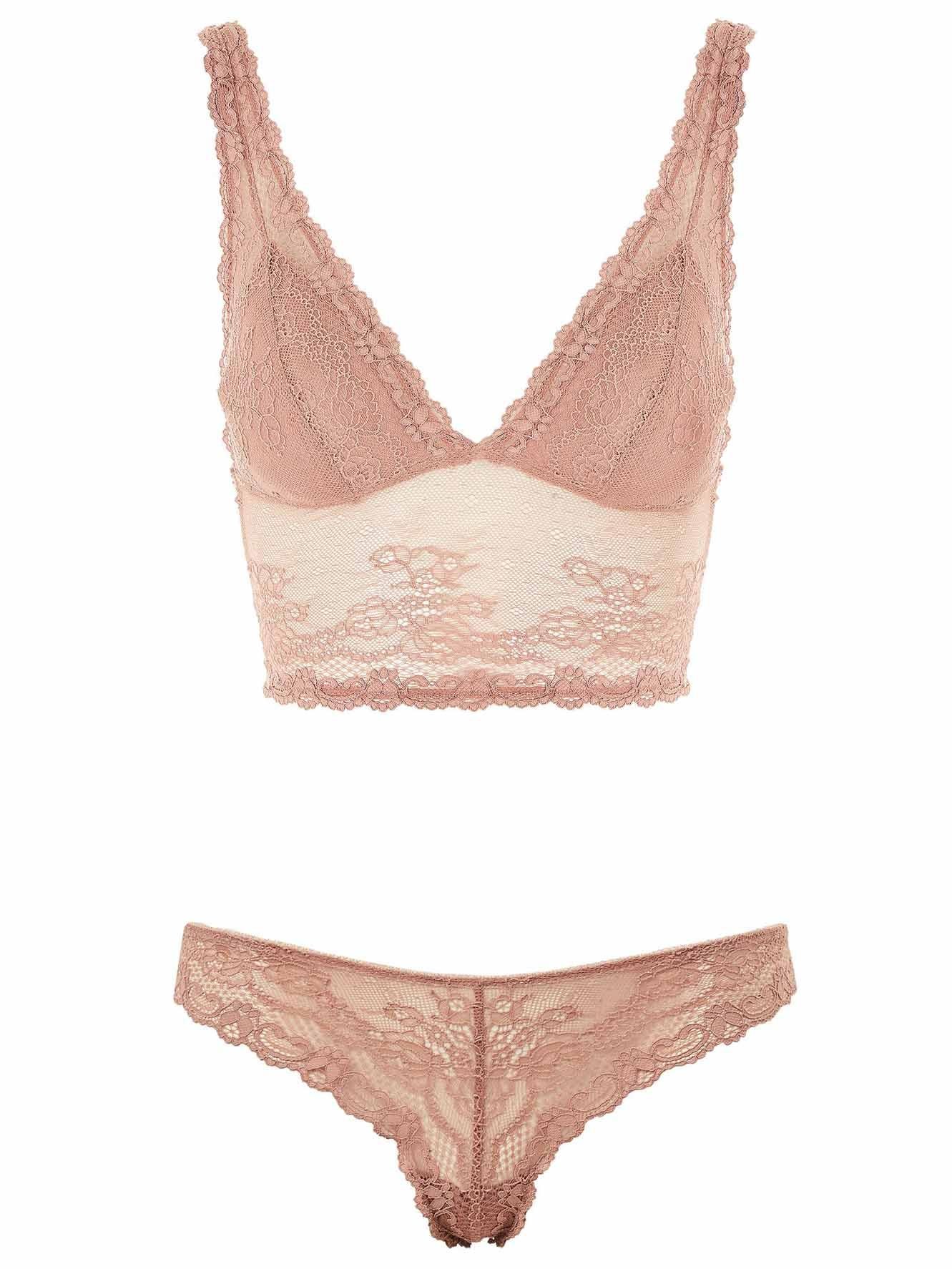 Longline Padded Bralet, £16, Thong, £5, Topshop