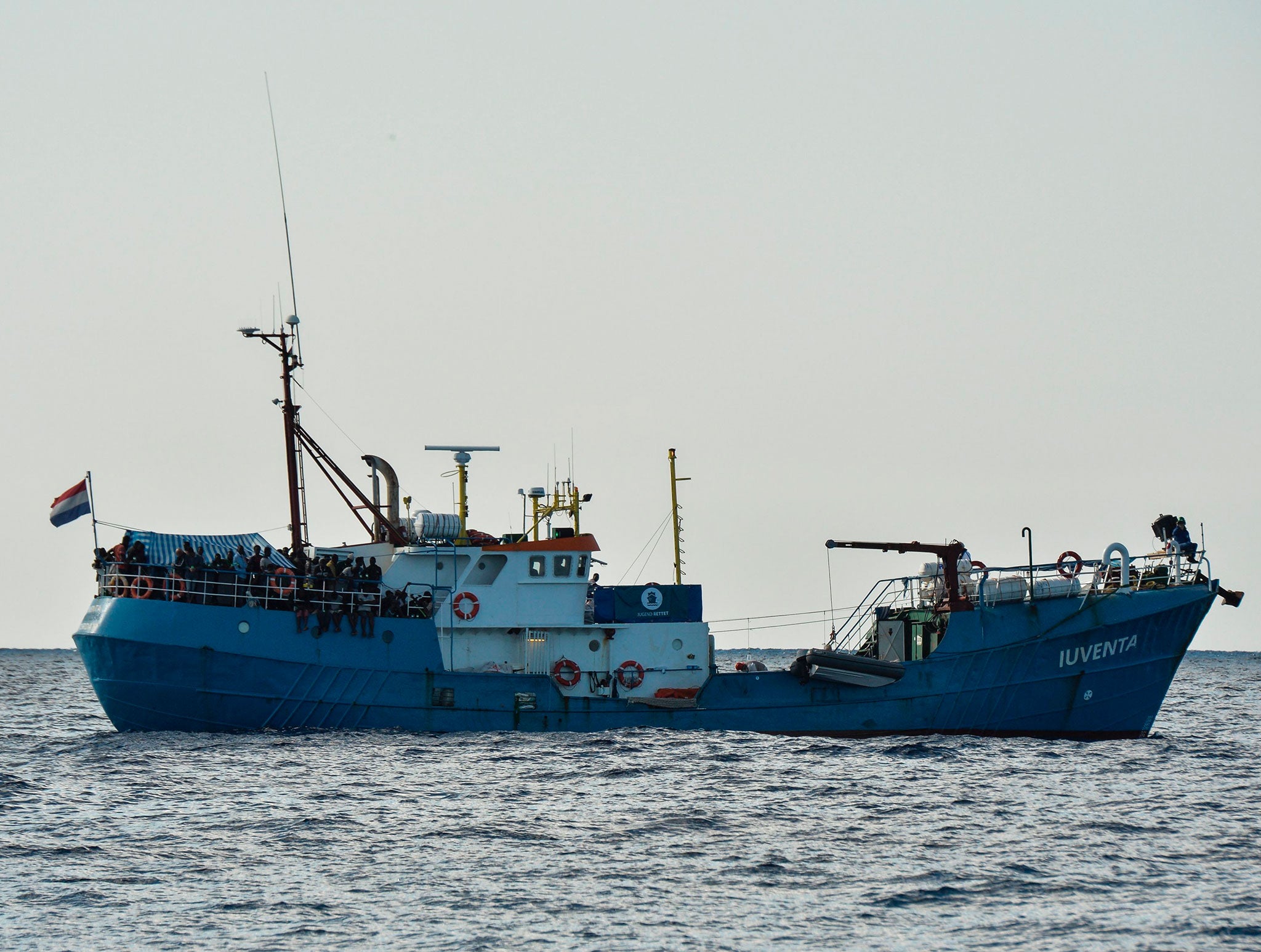 Police searched the ship under warrant before taking charge of it and sailing it to Sicily (AFP/Getty)