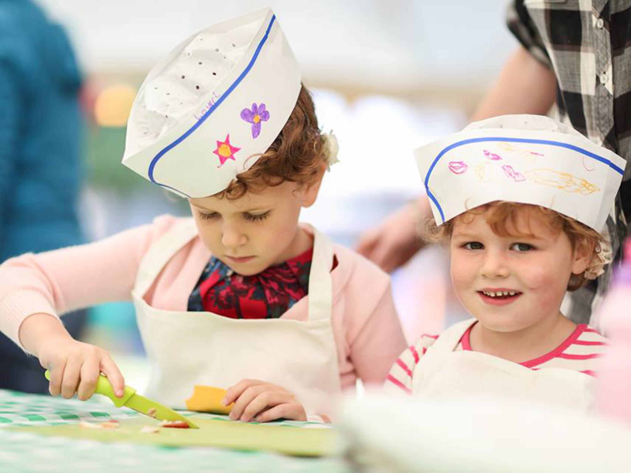 Getting children ‘cooking growing and tasting’ is part of the appeal at Abergavenny