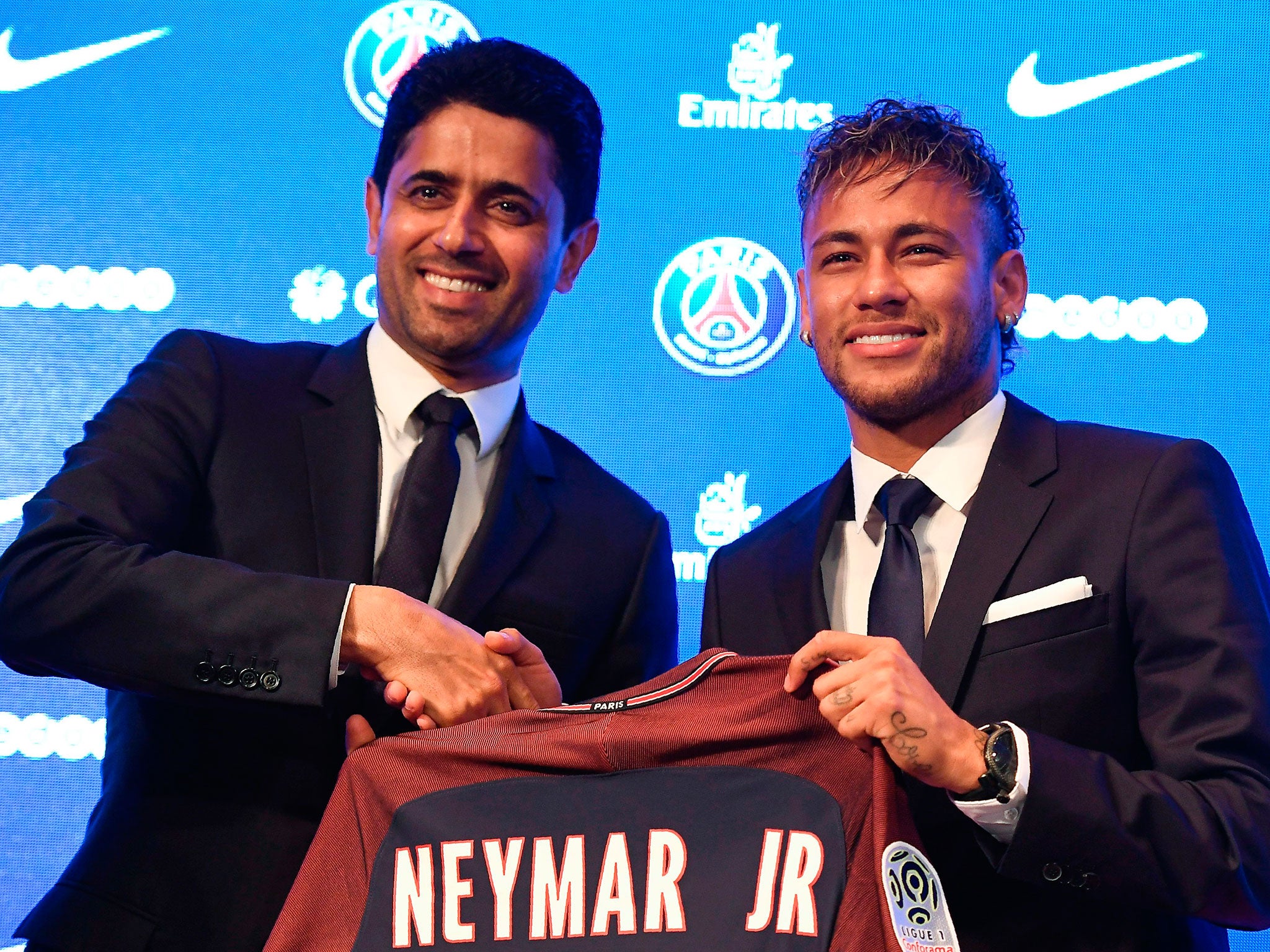 Neymar joined the club in a world-record £200m fee