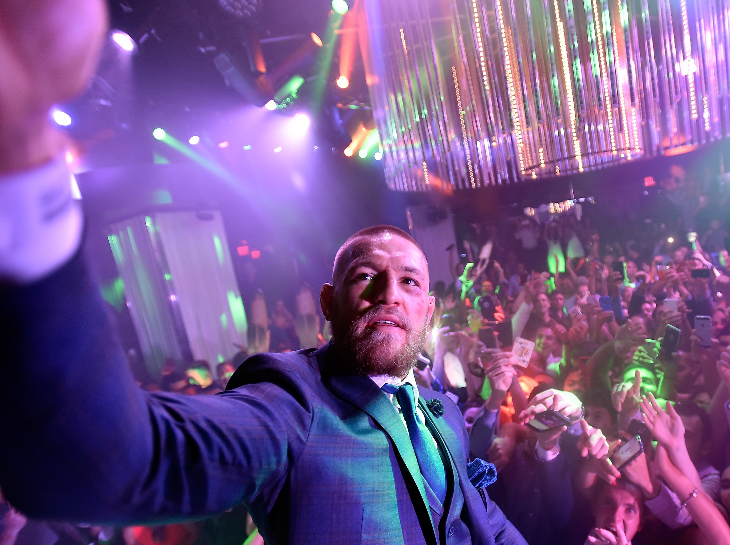 McGregor takes a selfie while on a night out