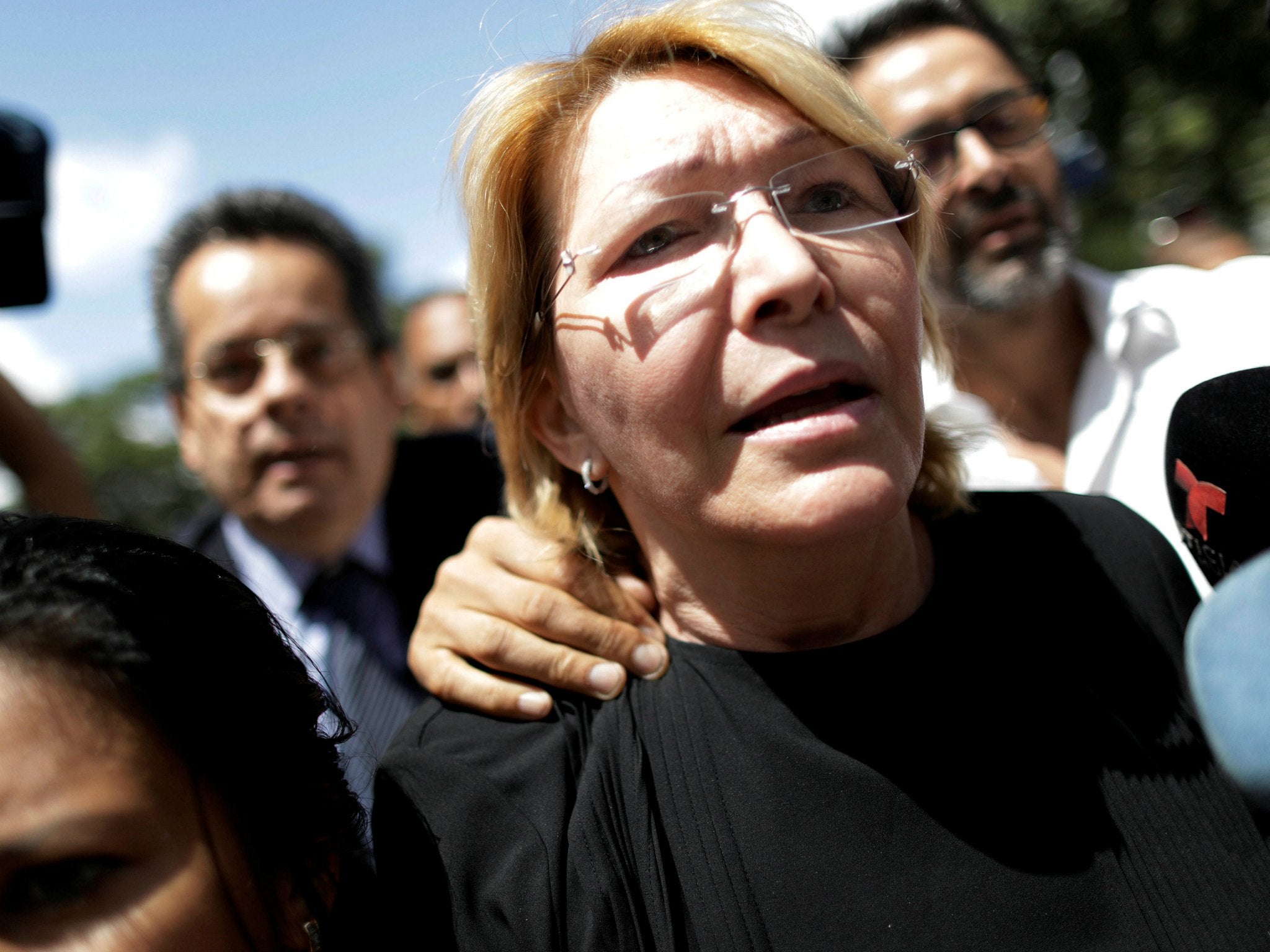 Venezuela's chief prosecutor Luisa Ortega Diaz in front of the Public prosecutor's office in Caracas