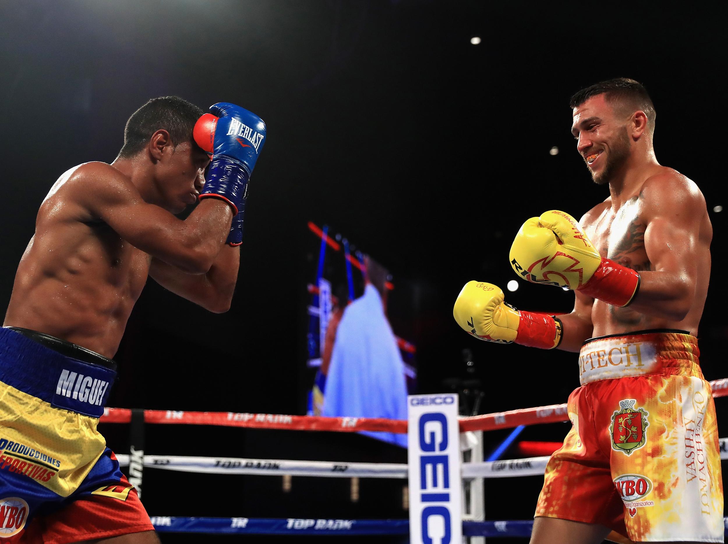 The Ukrainian taunting his opponent