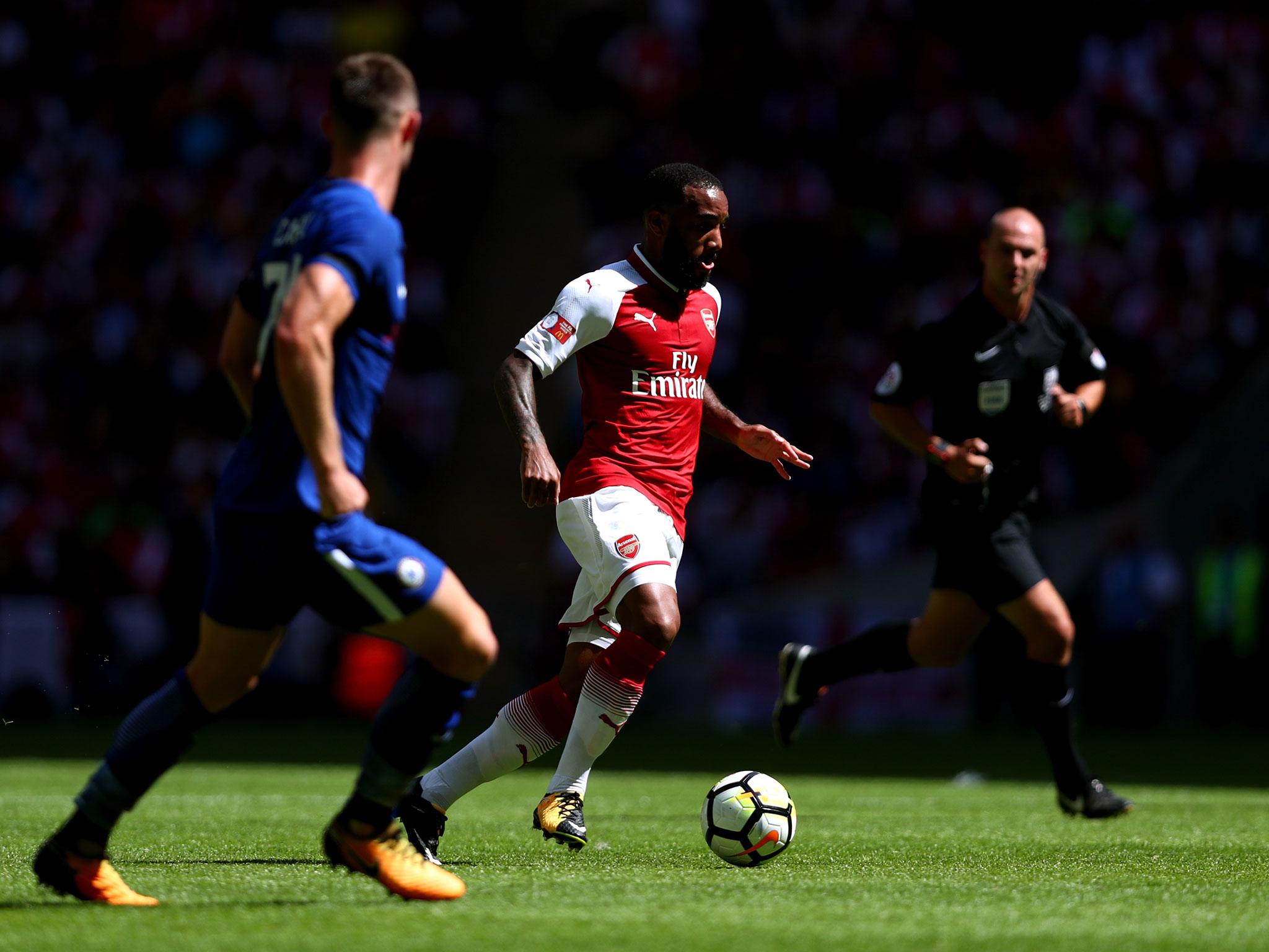 Lacazette in action for Arsenal