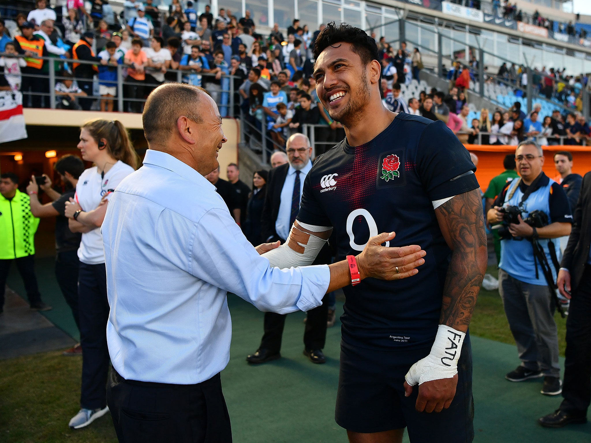 Solomona made his debut on the tour of Argentina where he scored a match-winning try