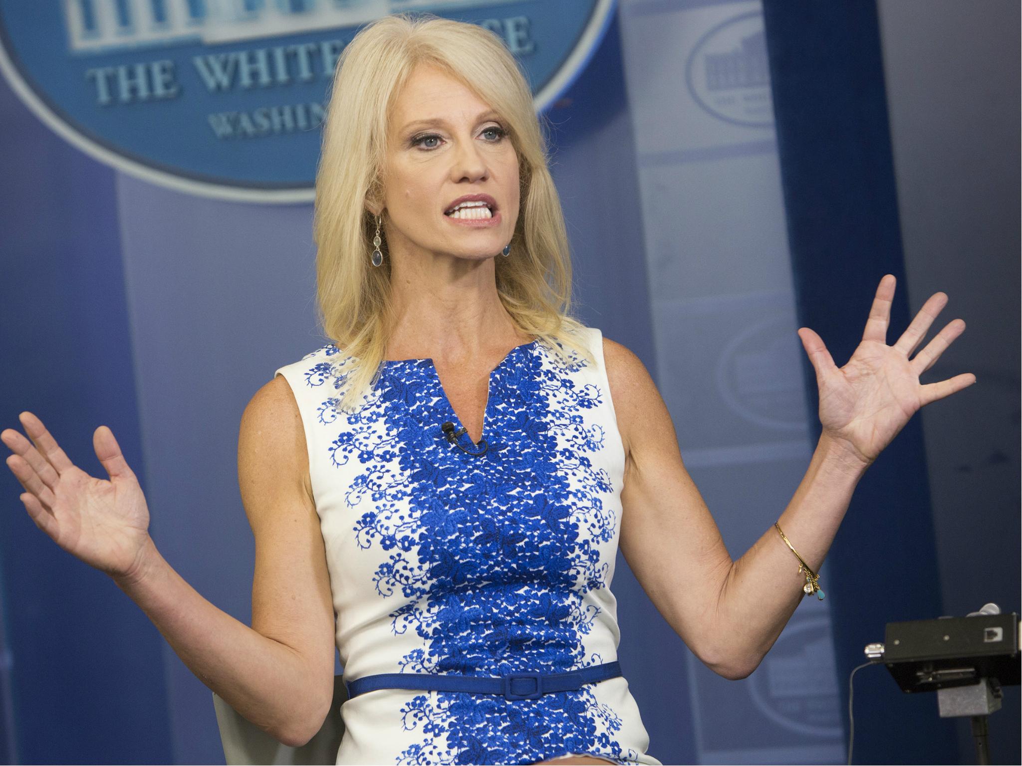 White House Counsellor Kellyanne Conway and her boss became closely associated with the terms 'fake news' and 'alternative facts' this year