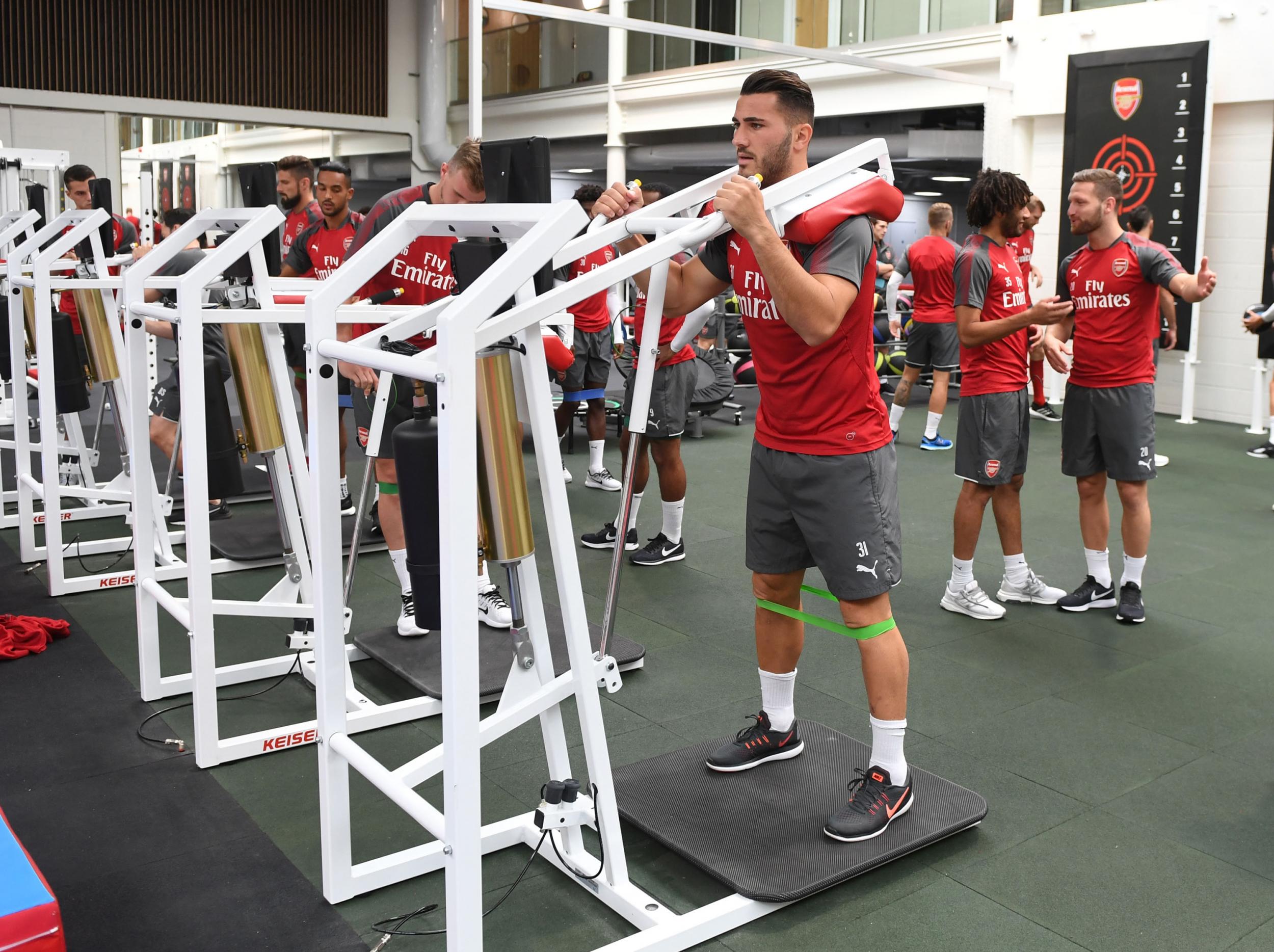 Kolasinac has already impressed his new team mates in the gym