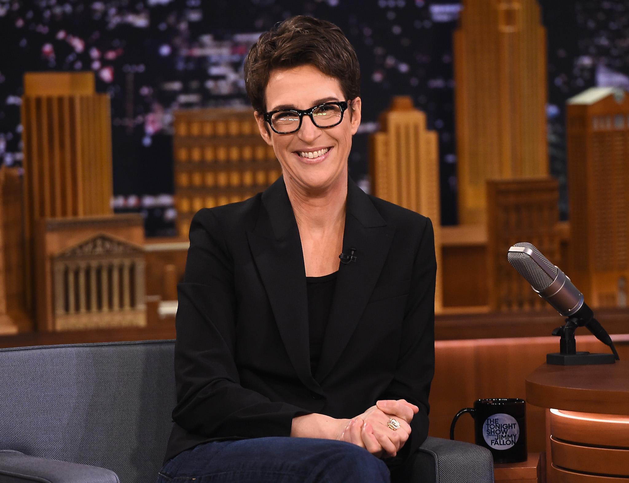 Rachel Maddow Visits "The Tonight Show Starring Jimmy Fallon" at Rockefeller Center