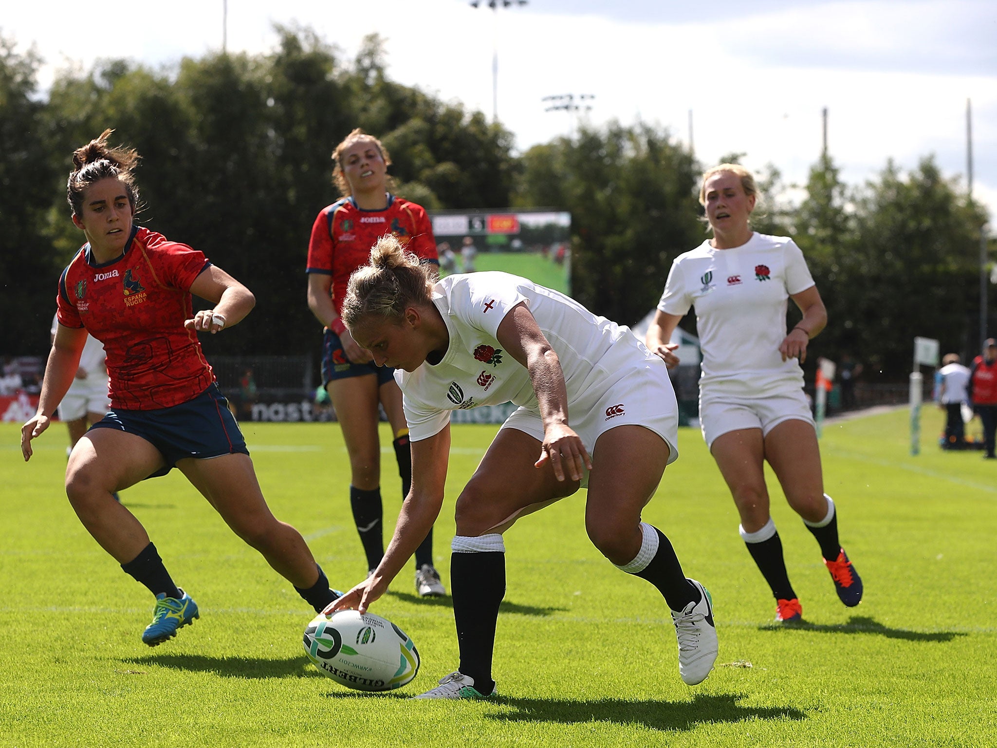 Wilson's four tries helped England cruise past Spain