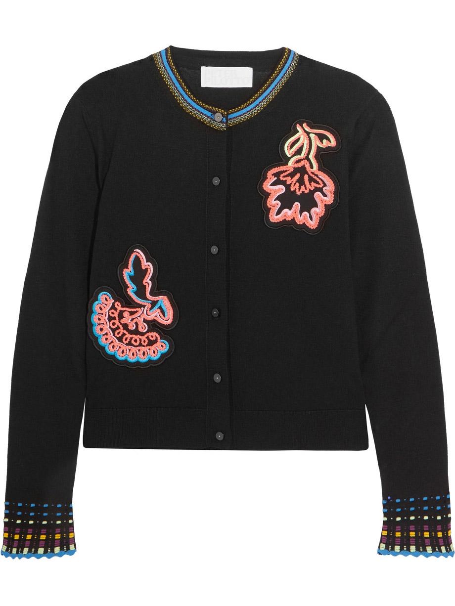 Peter Pilotto, Appliqued Wool Cardigan, £450, Net-a-Porter