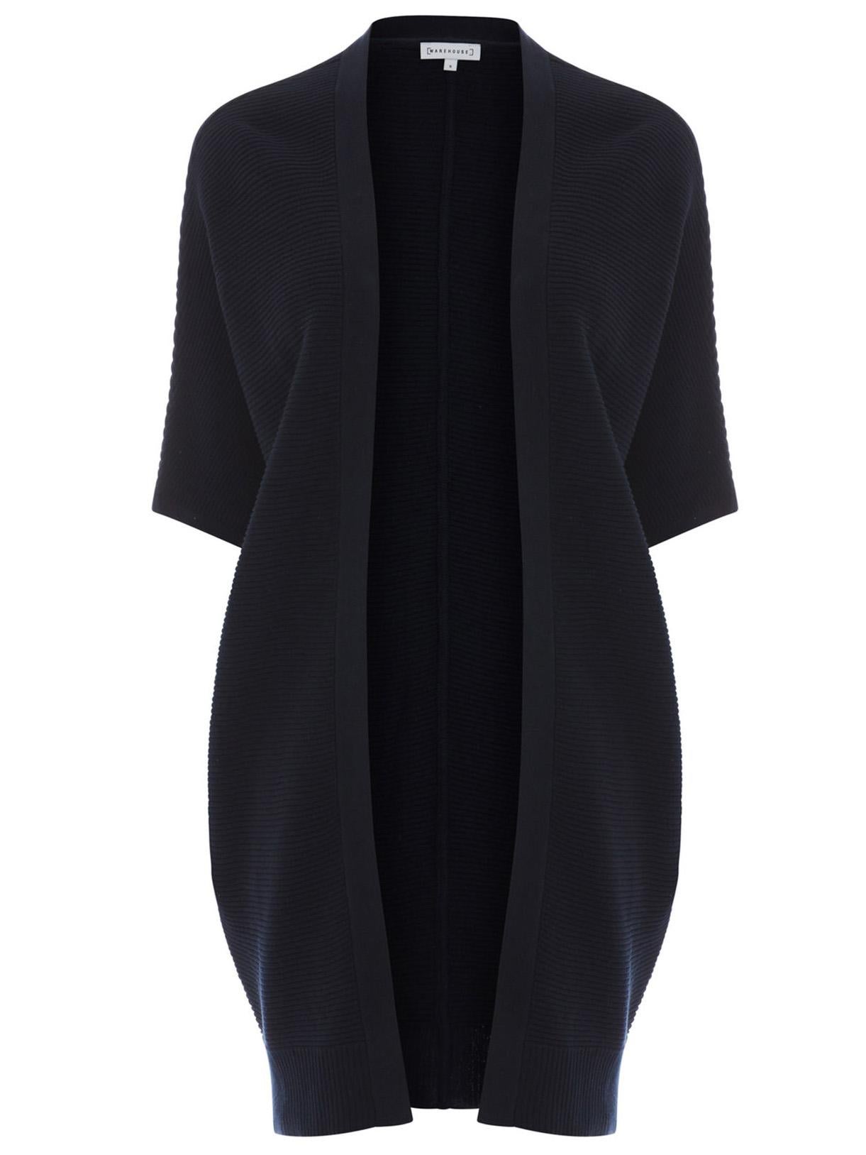 Ribbed Longline Cardigan, £39, Warehouse