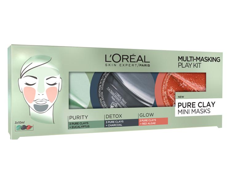 L’Oréal Paris Pure Clay Multi-Masking Face Mask Play Kit, £7.49, Feel Unique