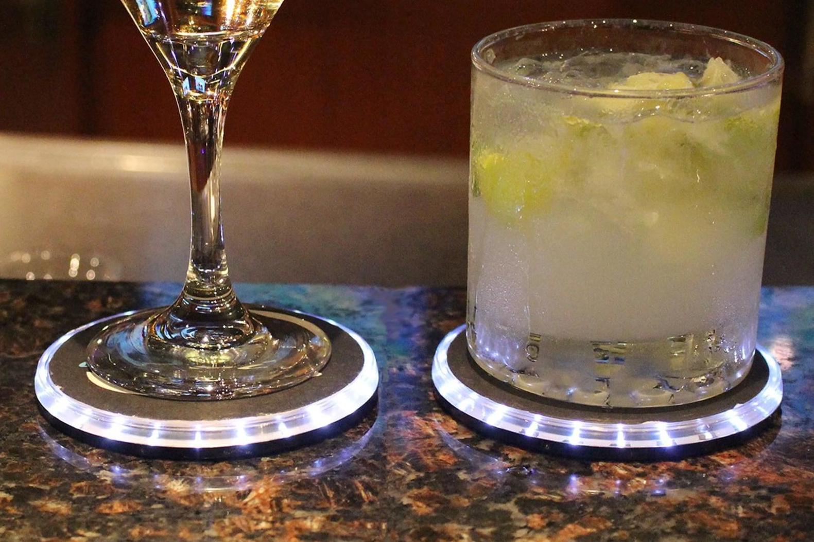 The tech-enabled coaster will alert you if your drink has been tampered with