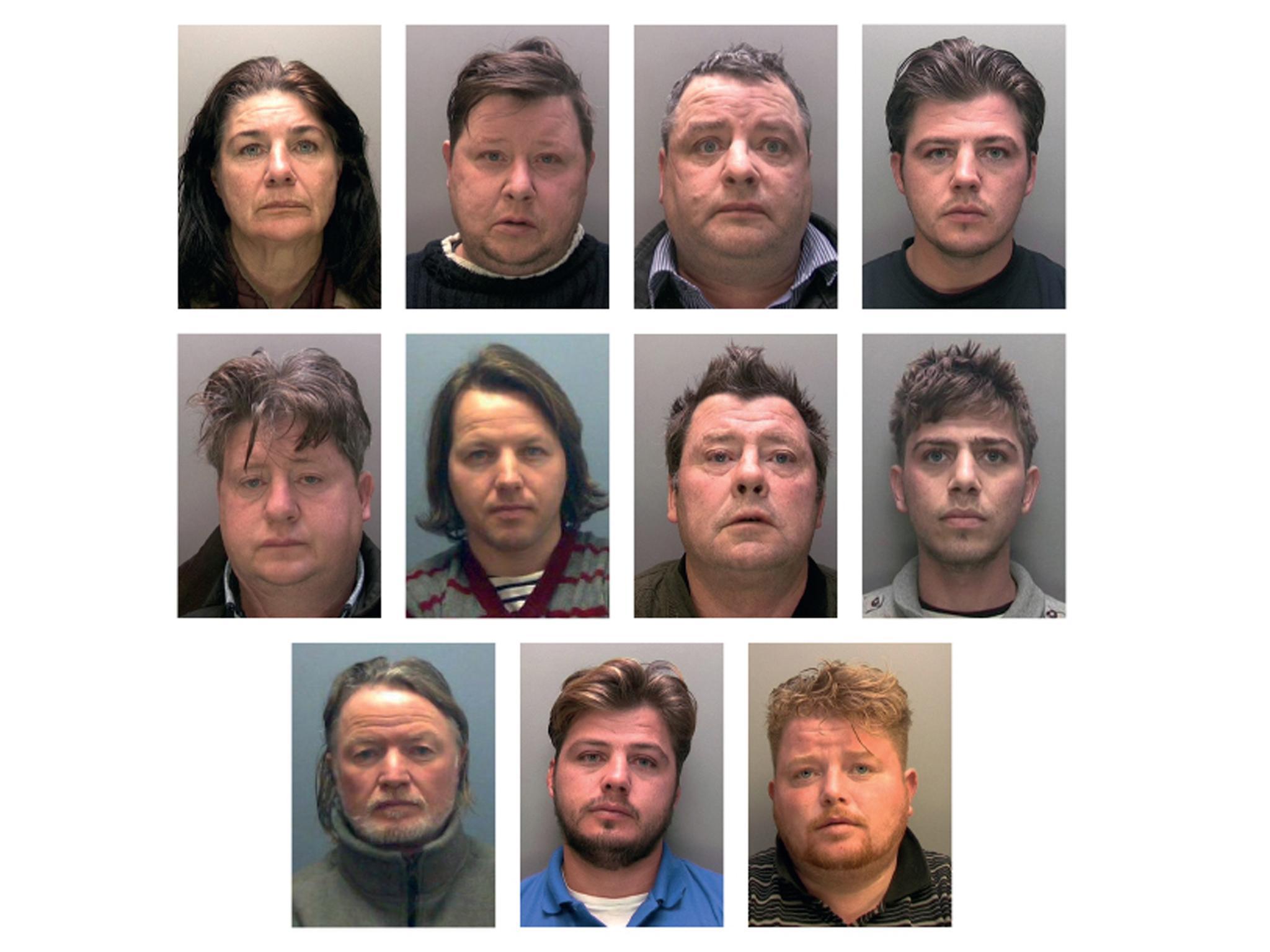 The 11 defendants were jailed for a total of 79 years