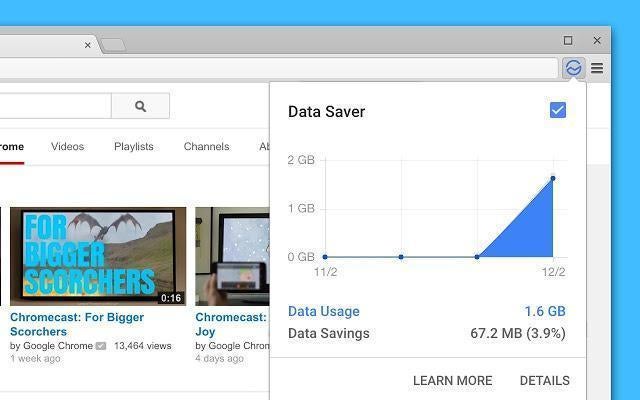 There are loads of Chrome Extensions available, but one of the most useful is Google’s Data Saver. It compresses the pages you visit to reduce data usage and speed up loading times.