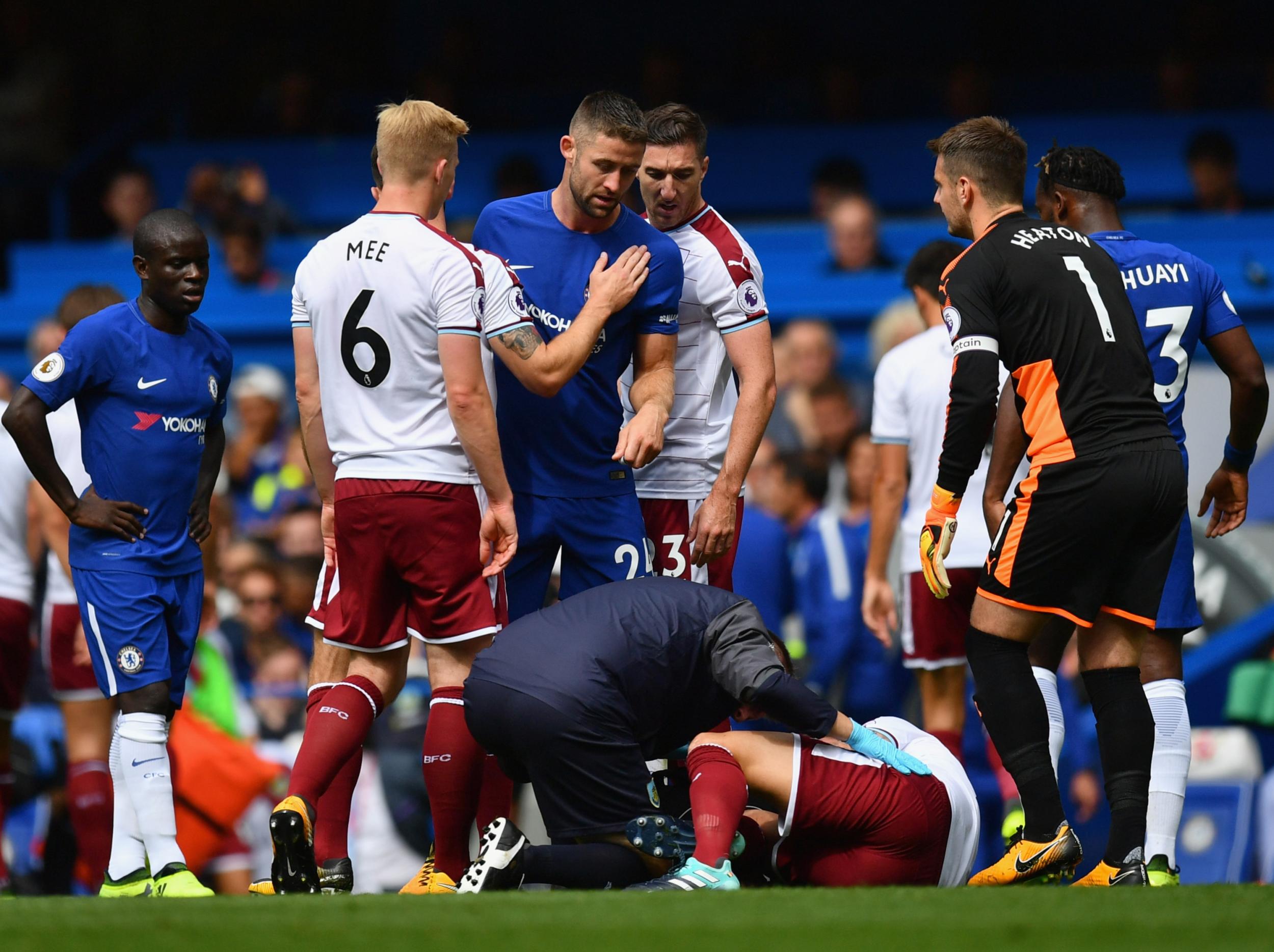 Cahill was shown a red card early on into the match