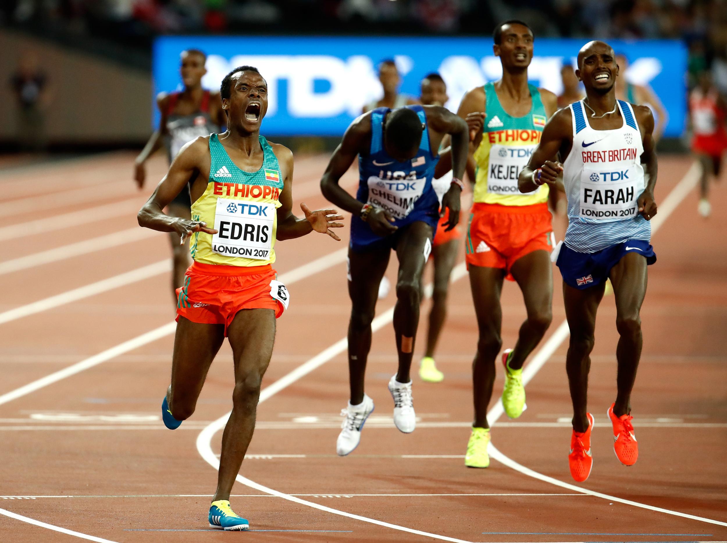 Edris shocked the London Stadium to take gold