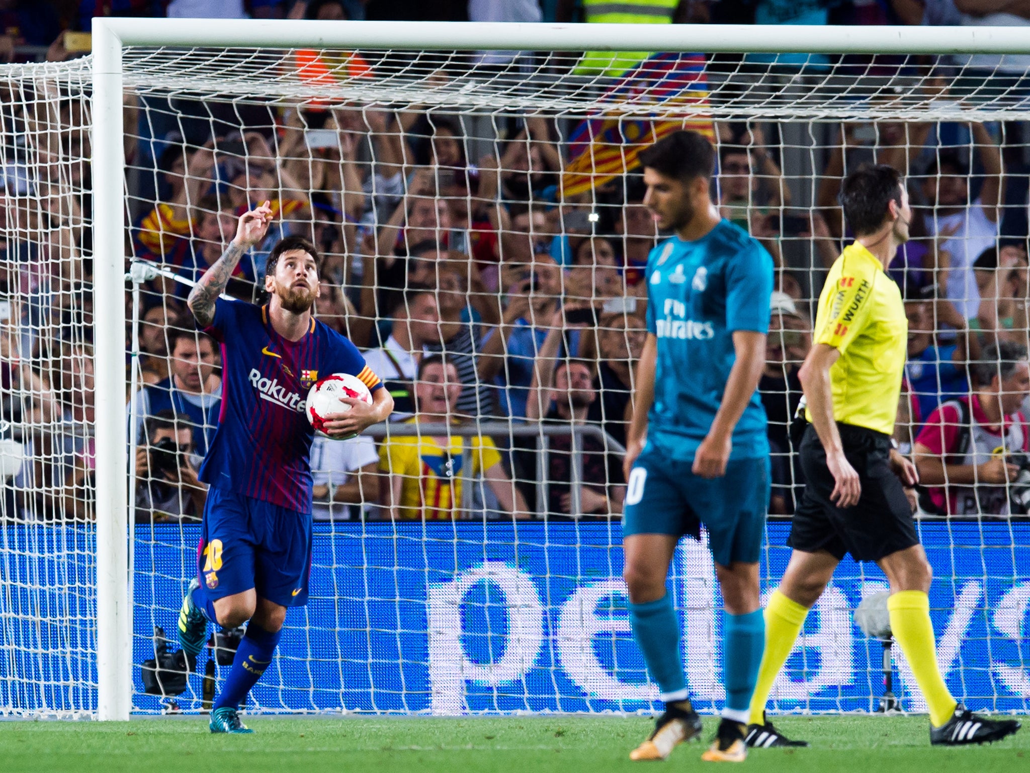 Lionel Messi equalised for Barcelona from the penalty spot