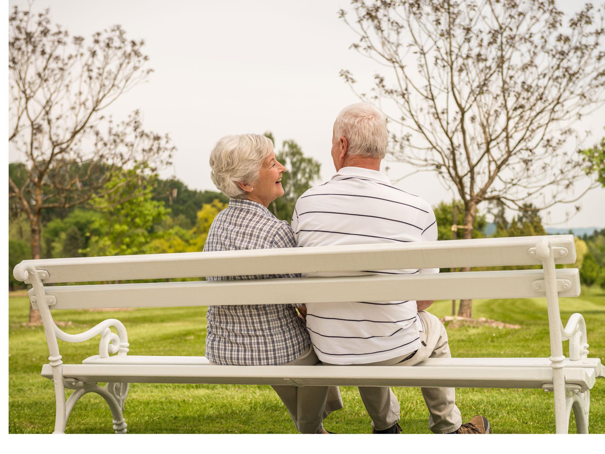 Stock image of elderly couple