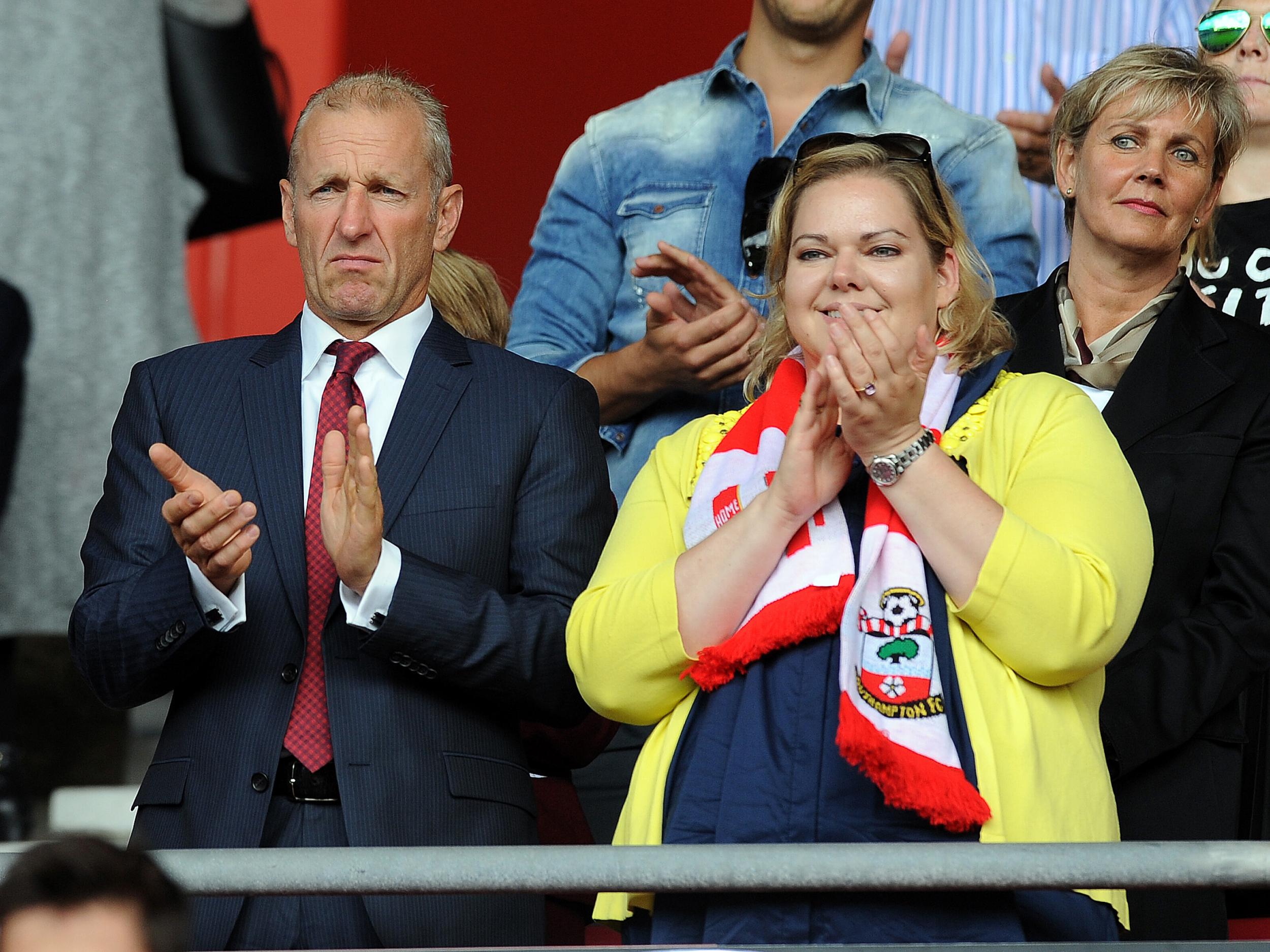 Katharina Liebherr (R) will retain a 20 per cent stake in the club and chairman Ralph Krueger will continue in his role