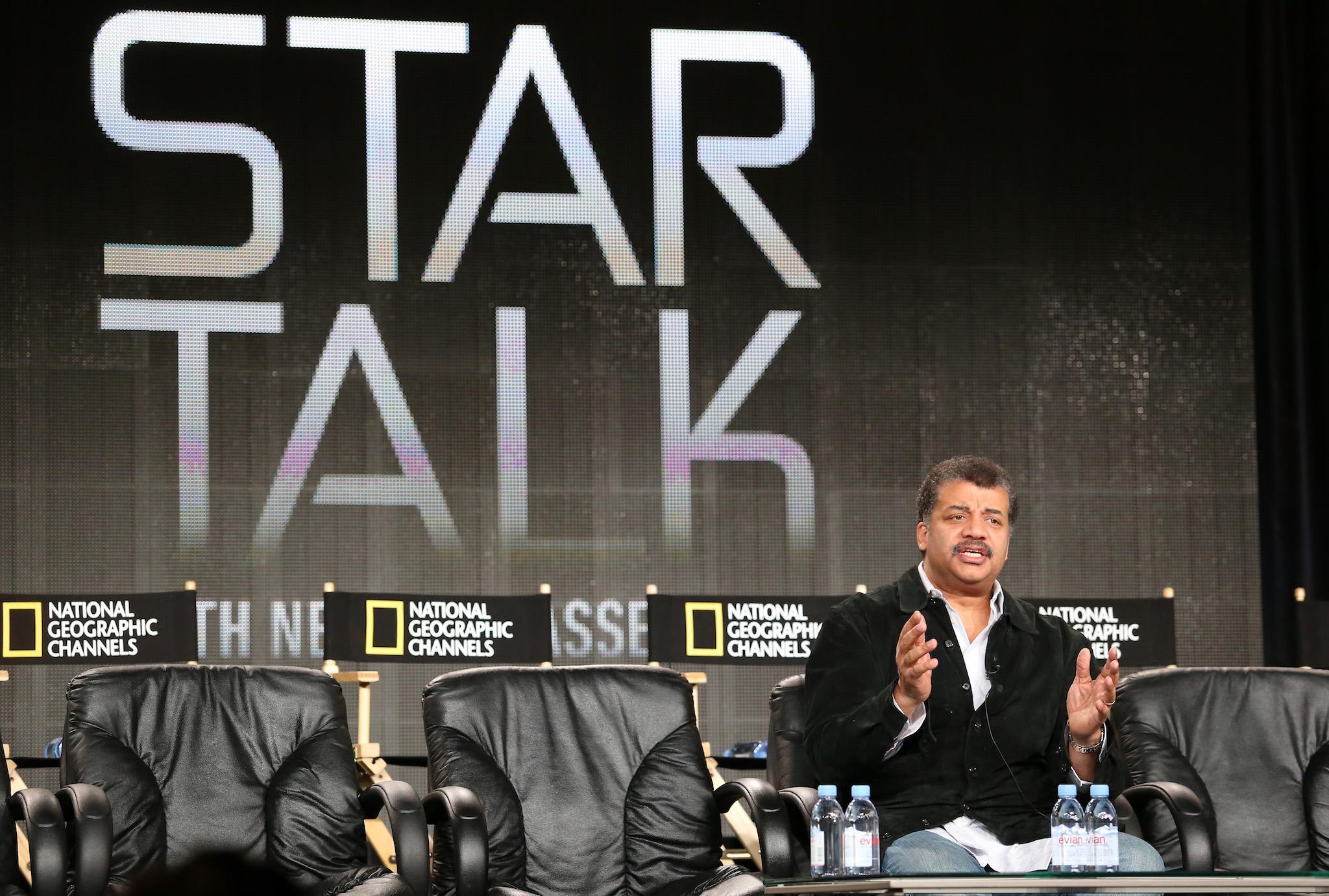 Neil deGrasse Tyson, author, astrophysicist, lecturer and director of the Hayden Planetarium at the American Museum of Natural History, speaks onstage