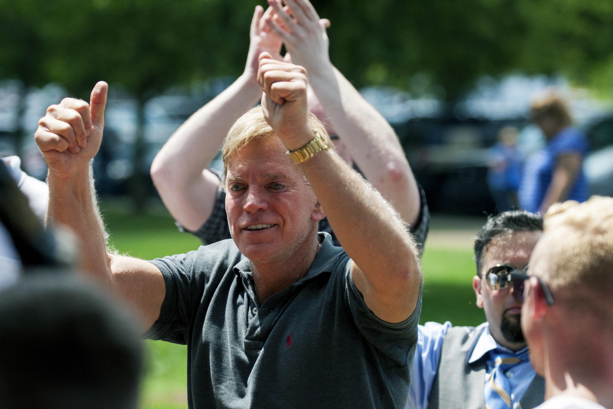 David Duke at a rally in Charlottesville, Virginia