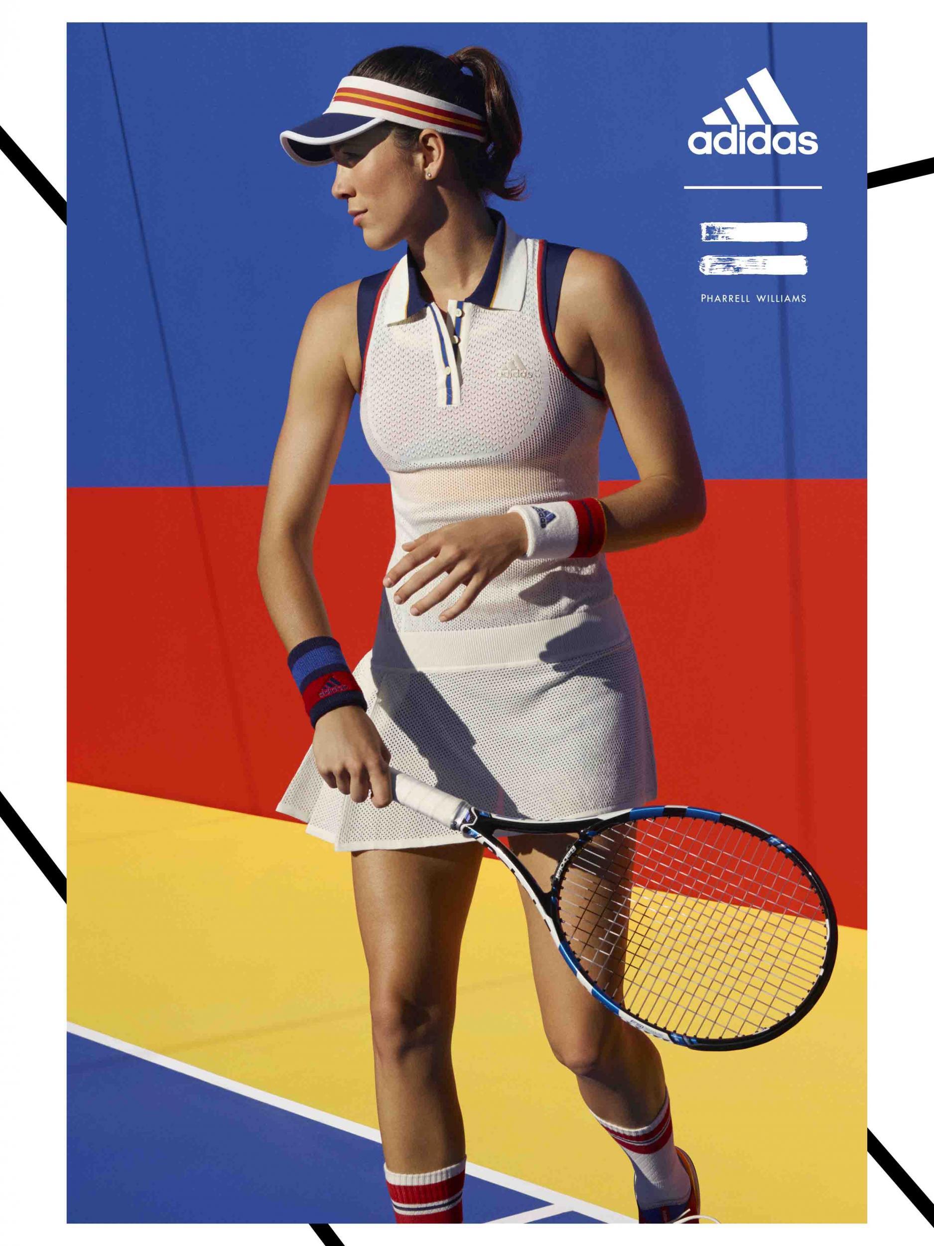 The campaign features Spanish champion Garbiñe Muguruza (adidas)