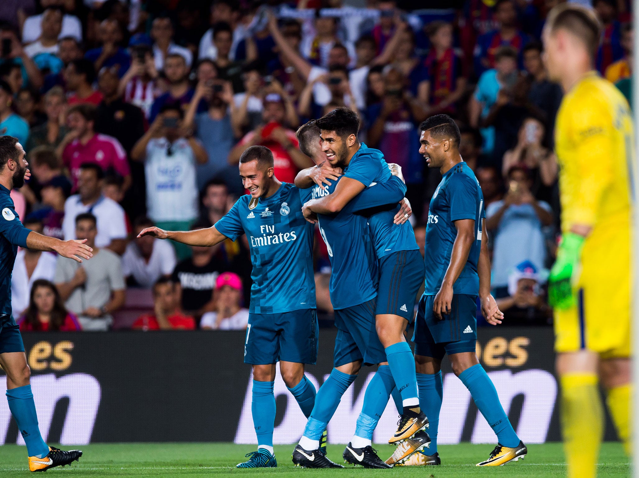 Real Madrid beat Barcelona 3-1 in the Super Cup first leg