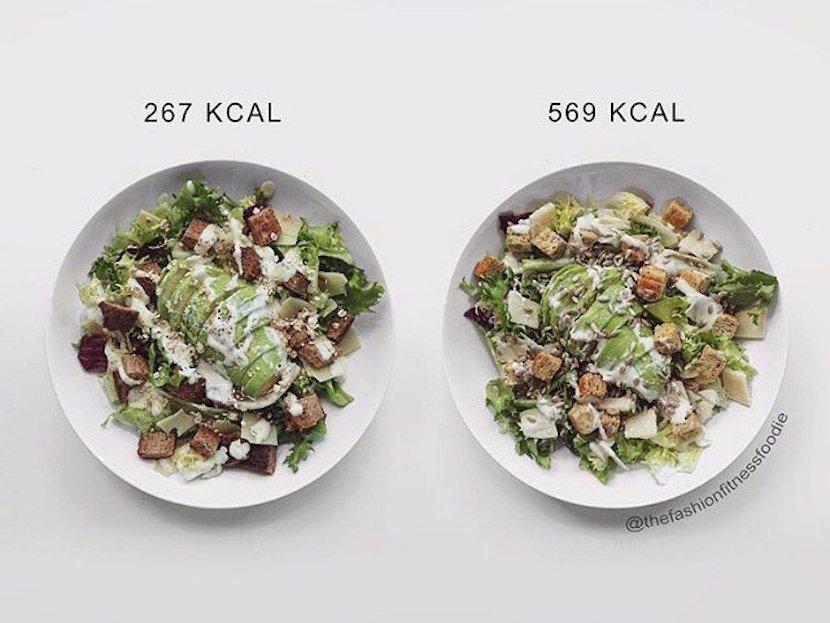 These salads look the same at first glance but they're actually not.