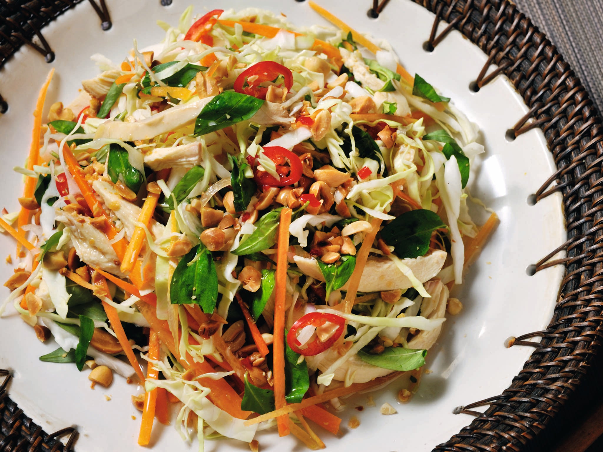 The cabbage and chicken salad with Vietnamese mint looks so delish you may want to go face first