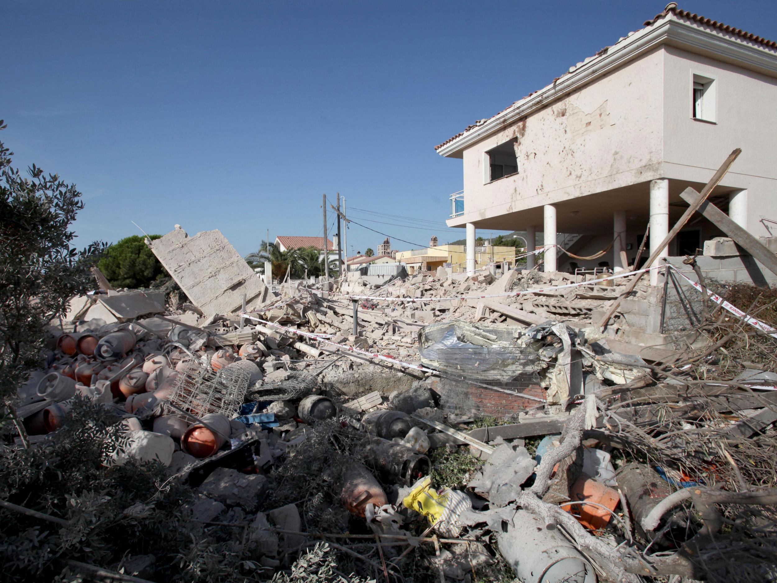 The house in Alcanar where police say they found a viable suicide belt