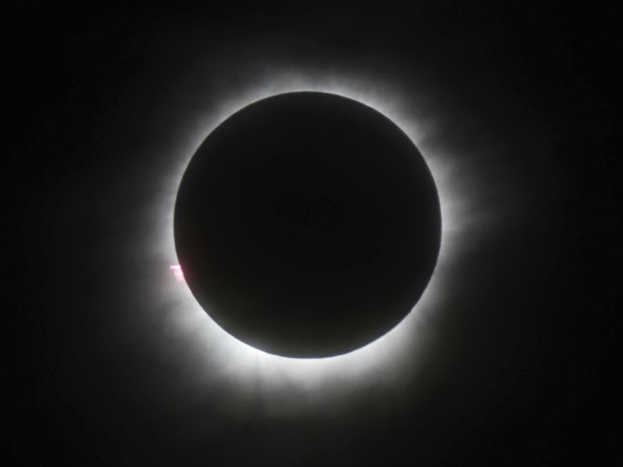 A total solar eclipse in Indonesia last year. The US will experience the phenomenon on Monday