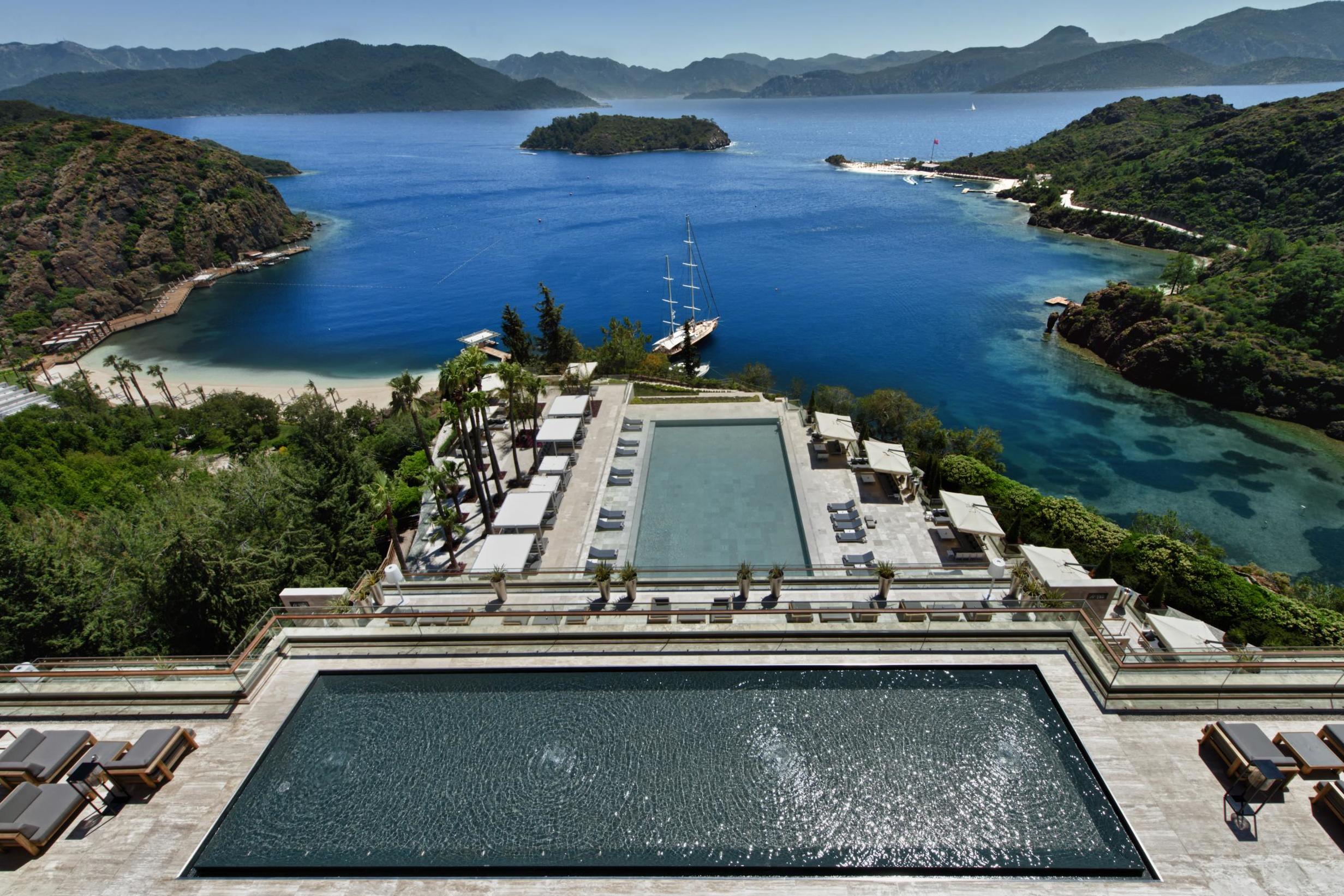 The resort boasts spectacular views of the Datca Peninsular