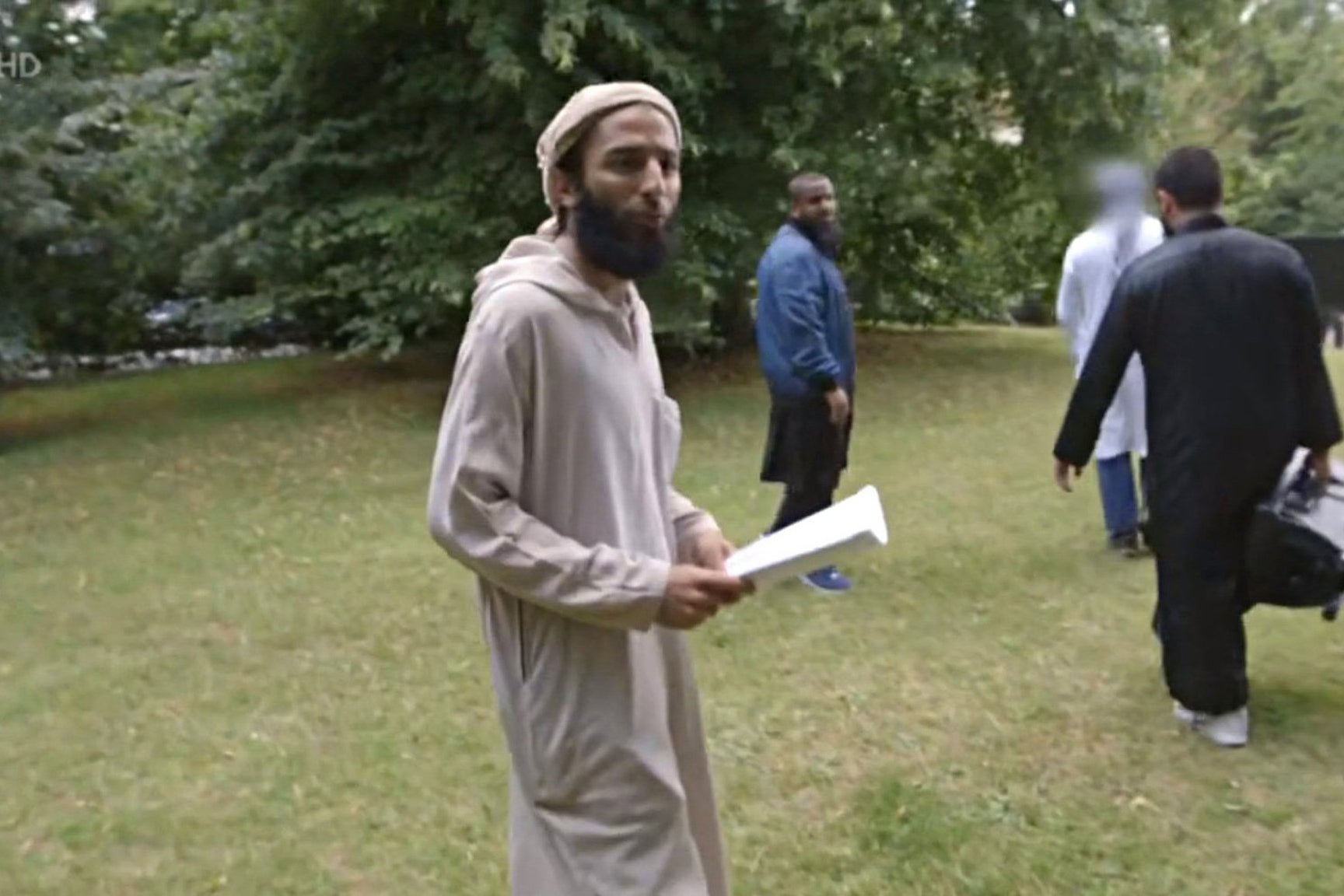 Khuram Butt with members of al-Muhajiroun in a 2016 documentary