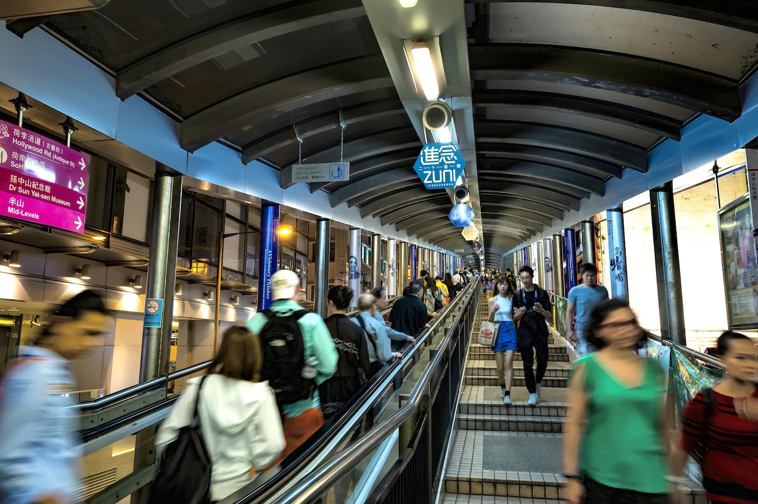 Ride the world’s longest escalator