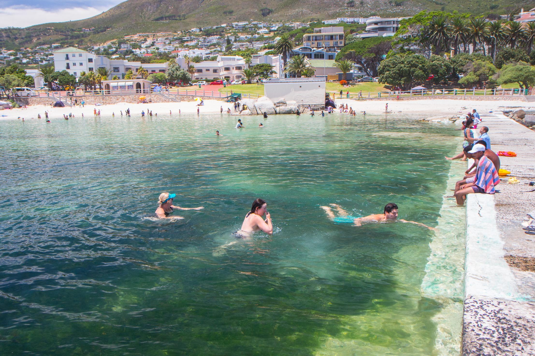 &#13;
Camps Bay has several tidal pools to choose from&#13;