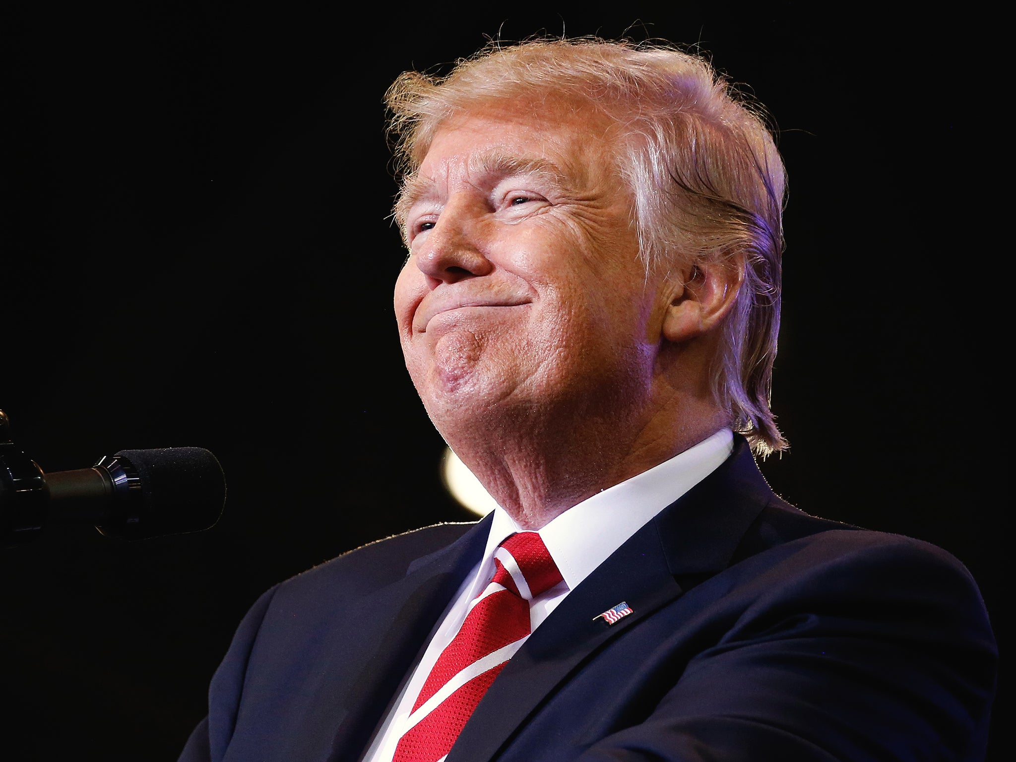 President Donald Trump speaks at a campaign rally in Phoenix, Arizona