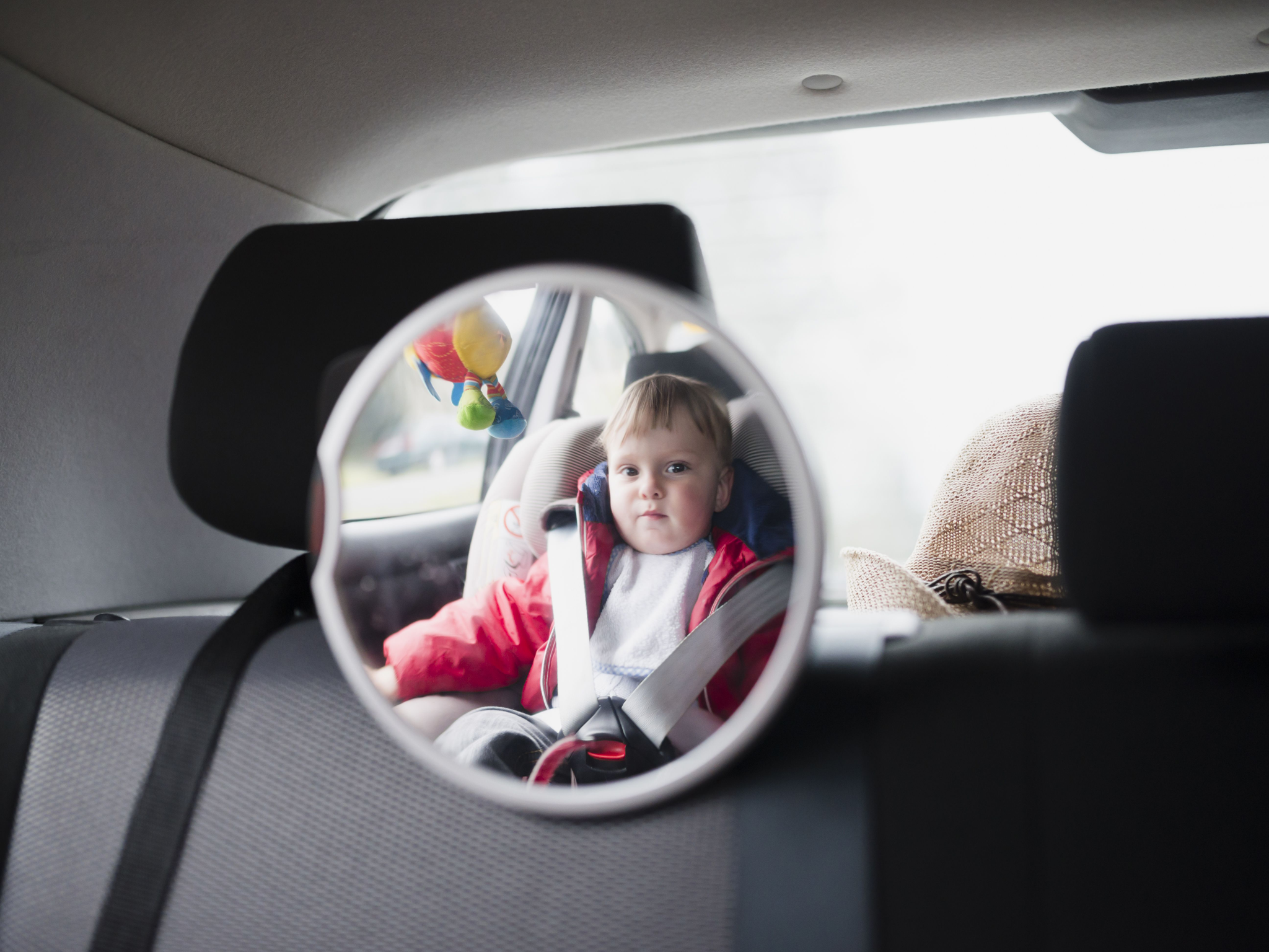 A mirror allows you to see your baby on the move